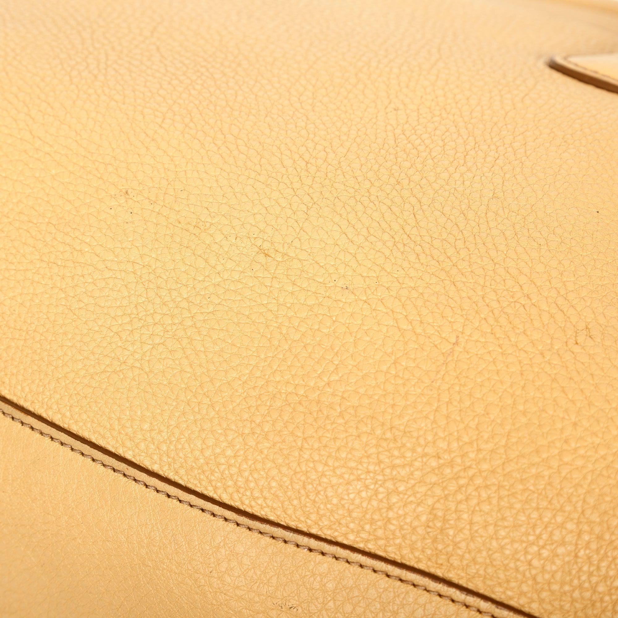 Prada Vitello Daino Cuir Frame Convertible Tote w/ Strap