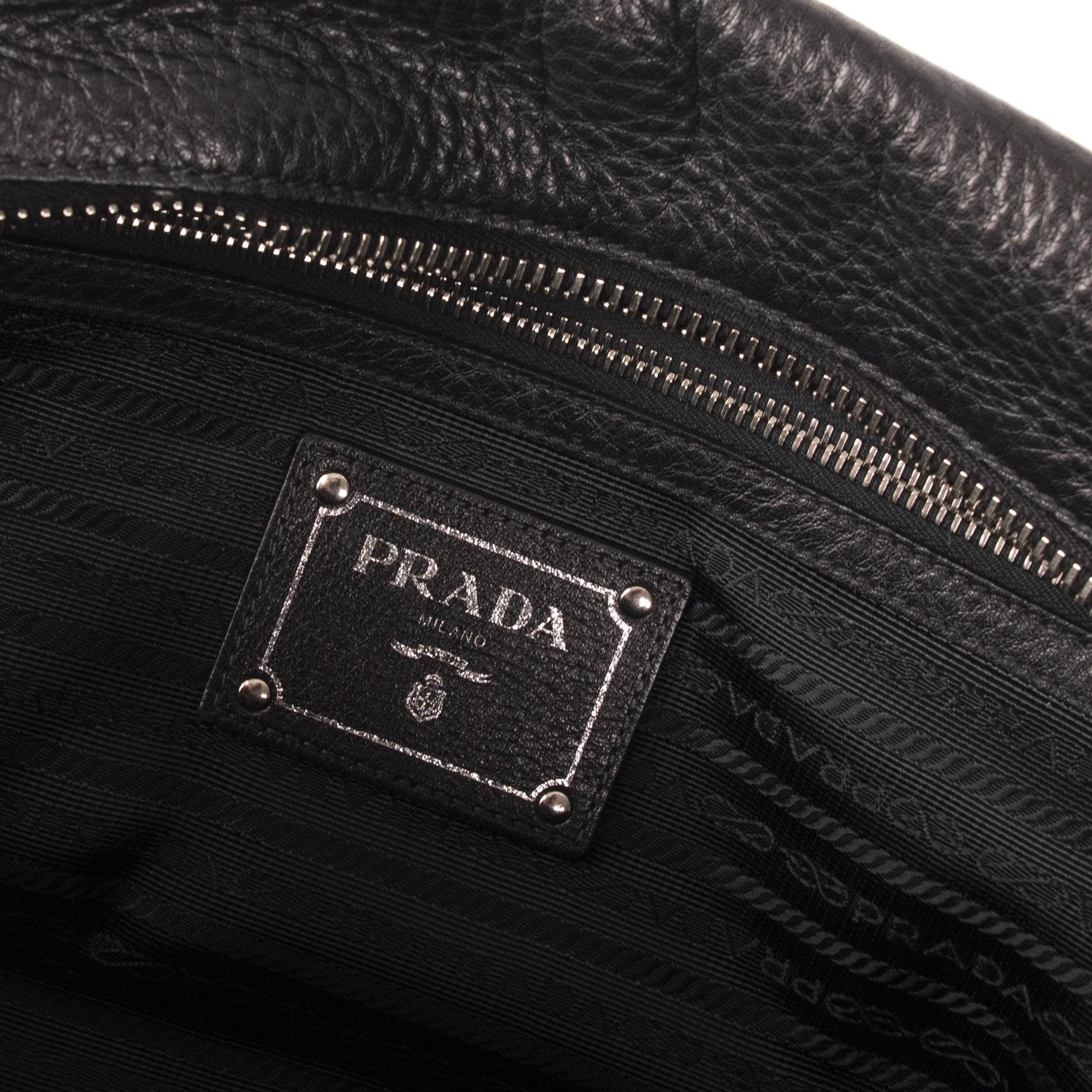 Prada Vitello Daino Medium Bauletto Logo Bag