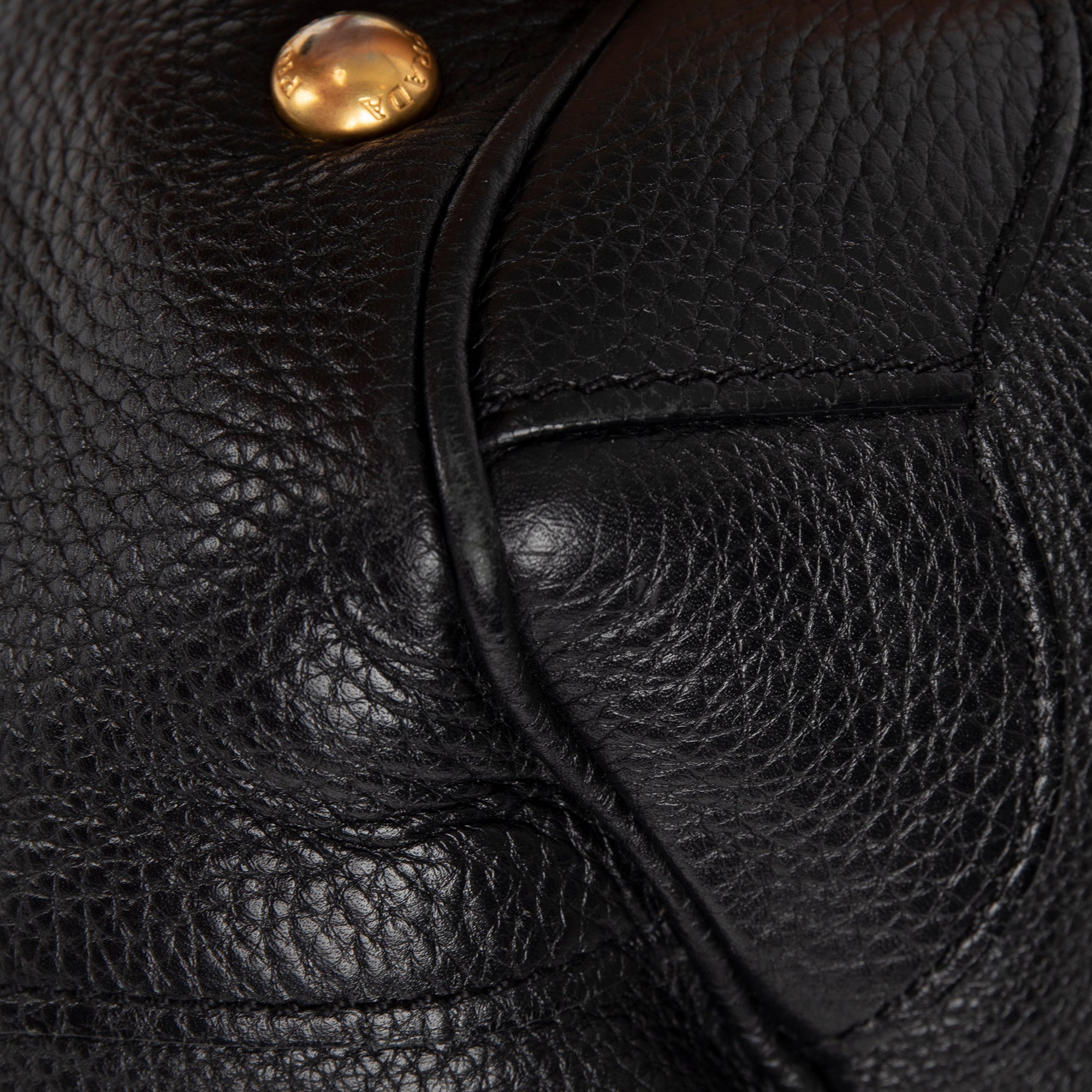 Prada Vitello Daino Pushlock Shoulder Bag