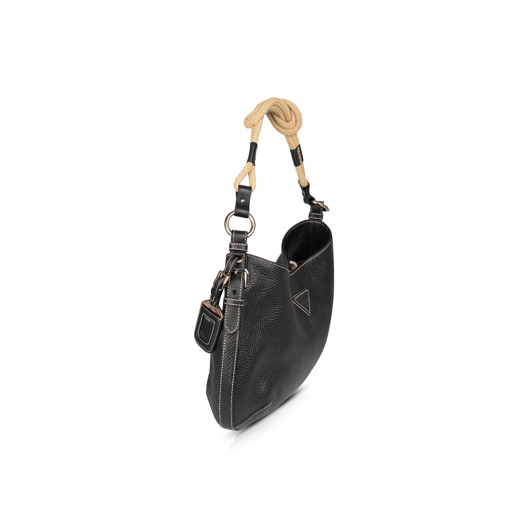 Prada Vitello Daino Rope Knot Hobo w/ Authenticity Card – OLIVER'S