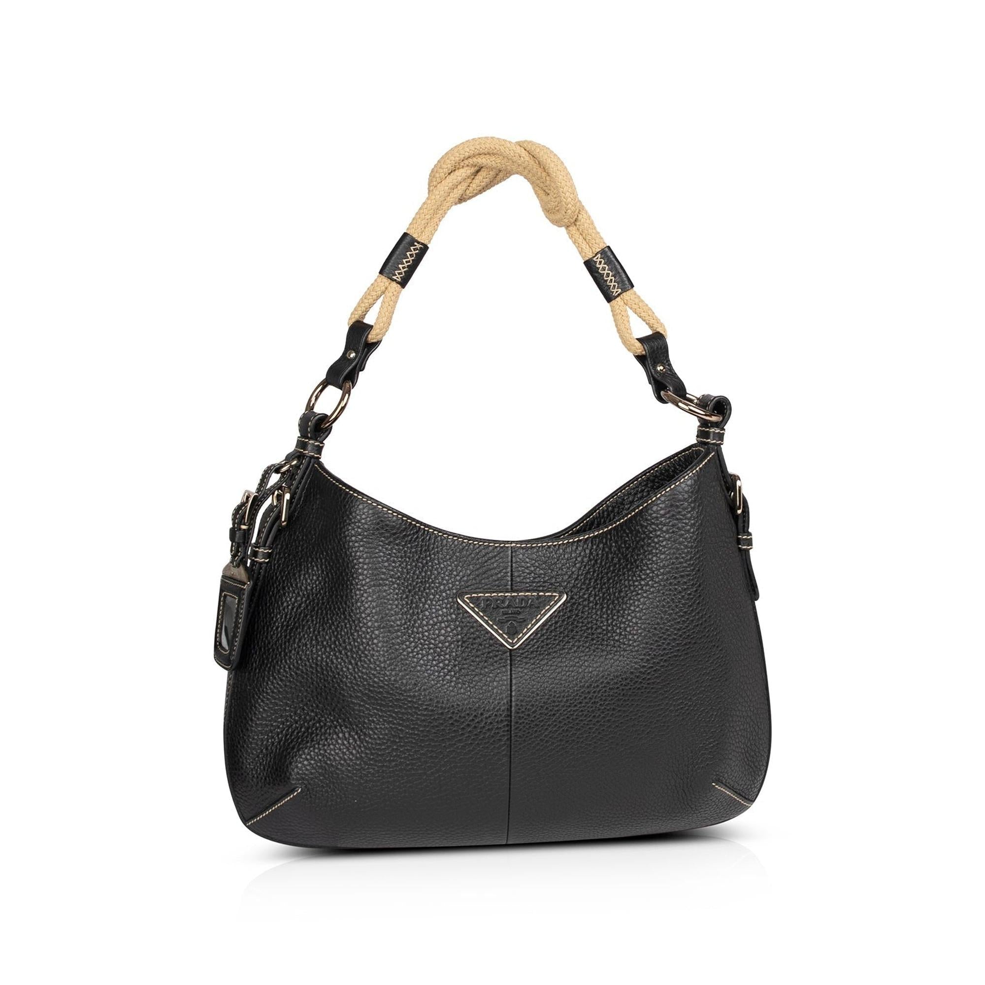 Prada Vitello Daino Rope Knot Hobo w/ Authenticity Card – Oliver Jewellery