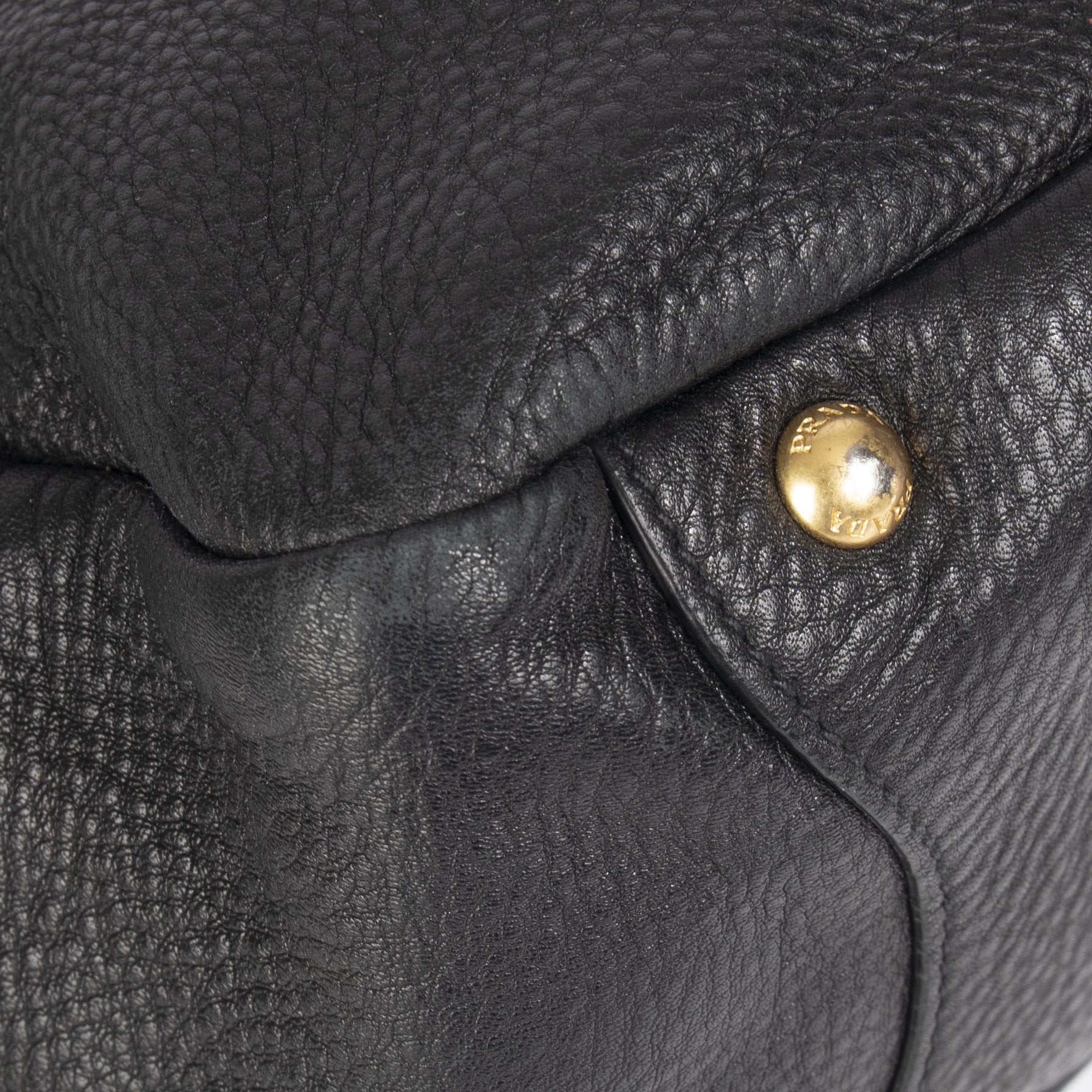 Prada Vitello Daino Side Pocket Hobo