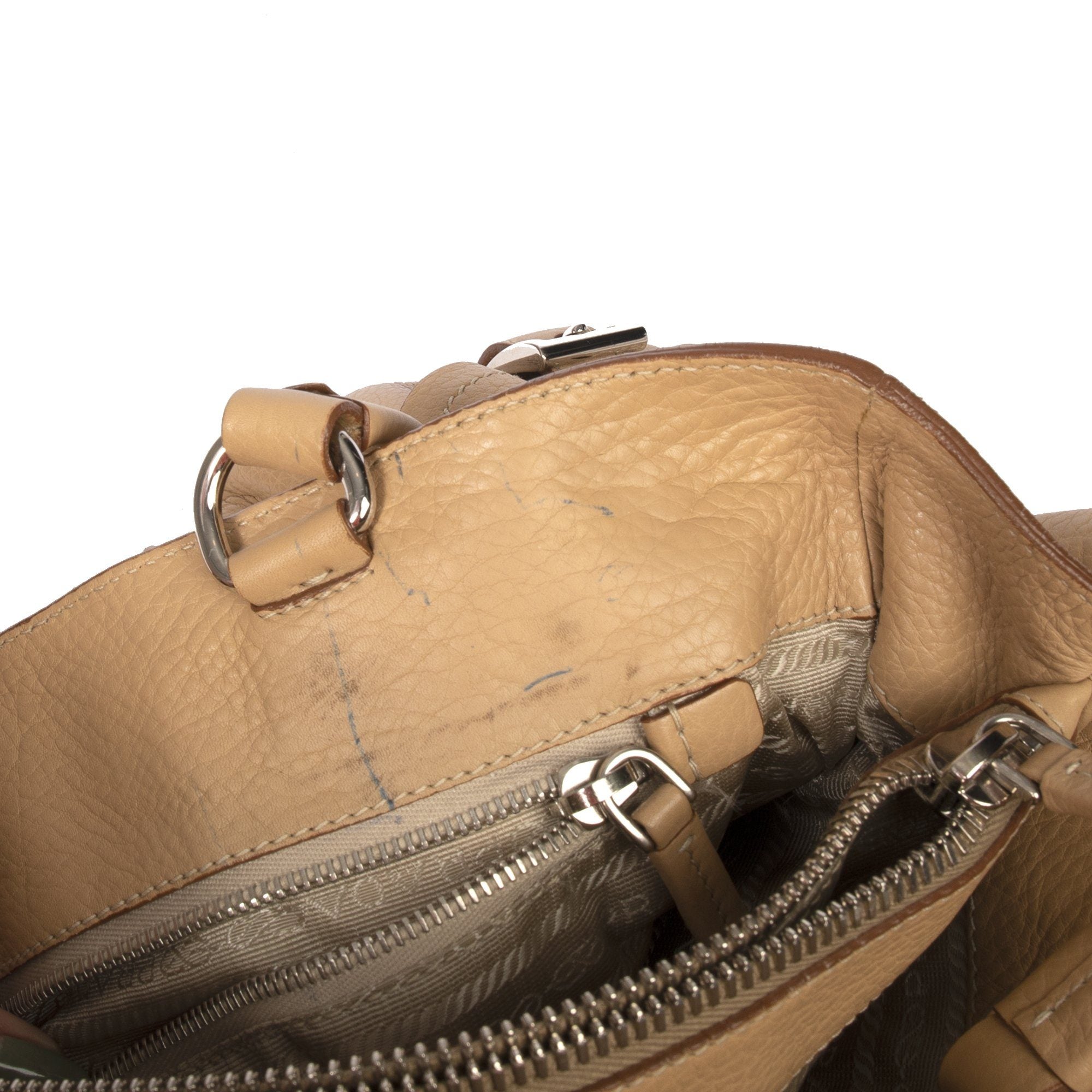 Prada Vitello Daino Side Pocket Tote