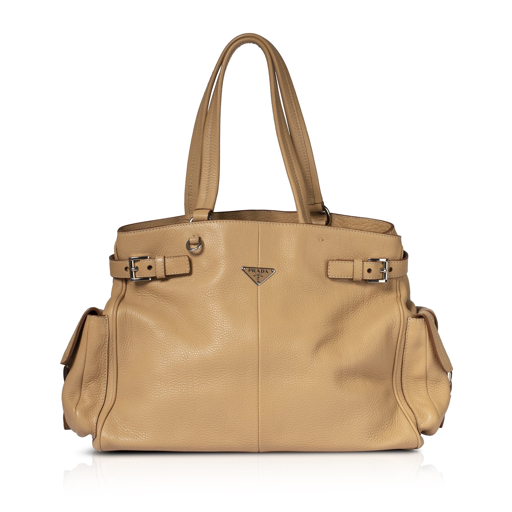 Prada Vitello Daino Side Pocket Tote