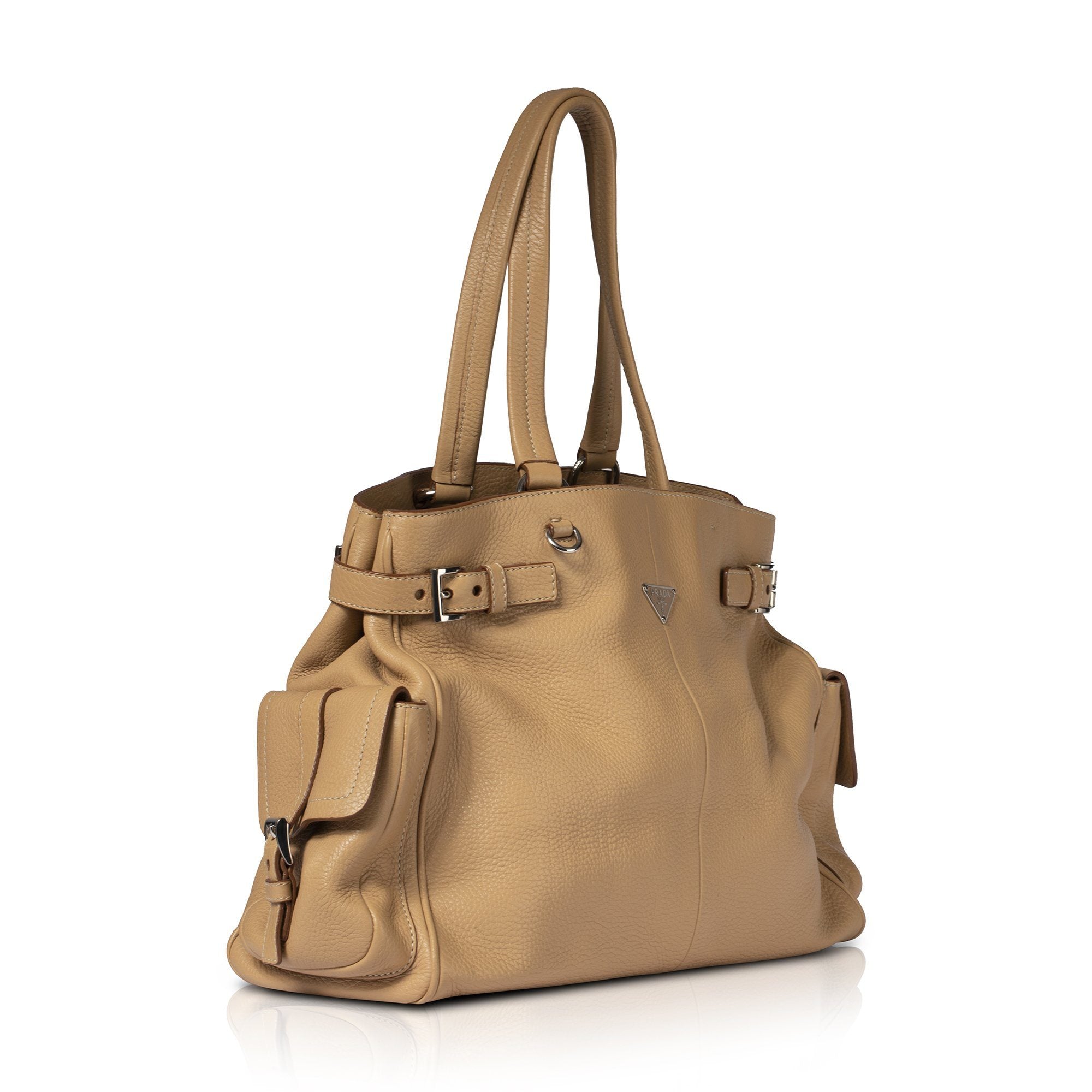 Prada Vitello Daino Side Pocket Tote