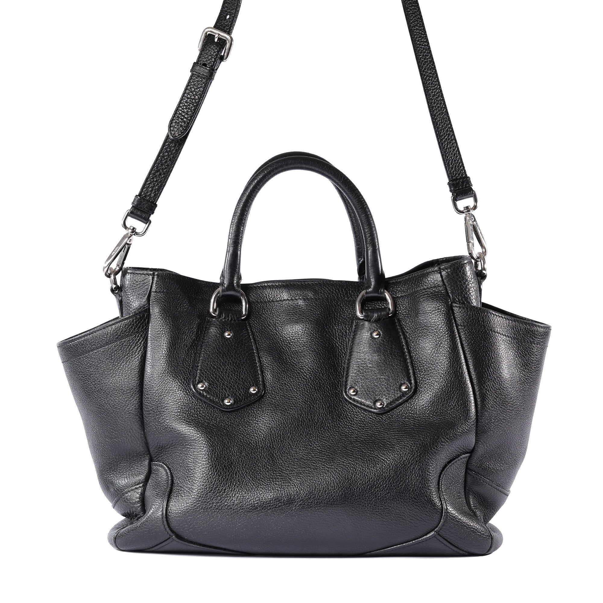 Prada Vitello Daino Side Pocket Tote