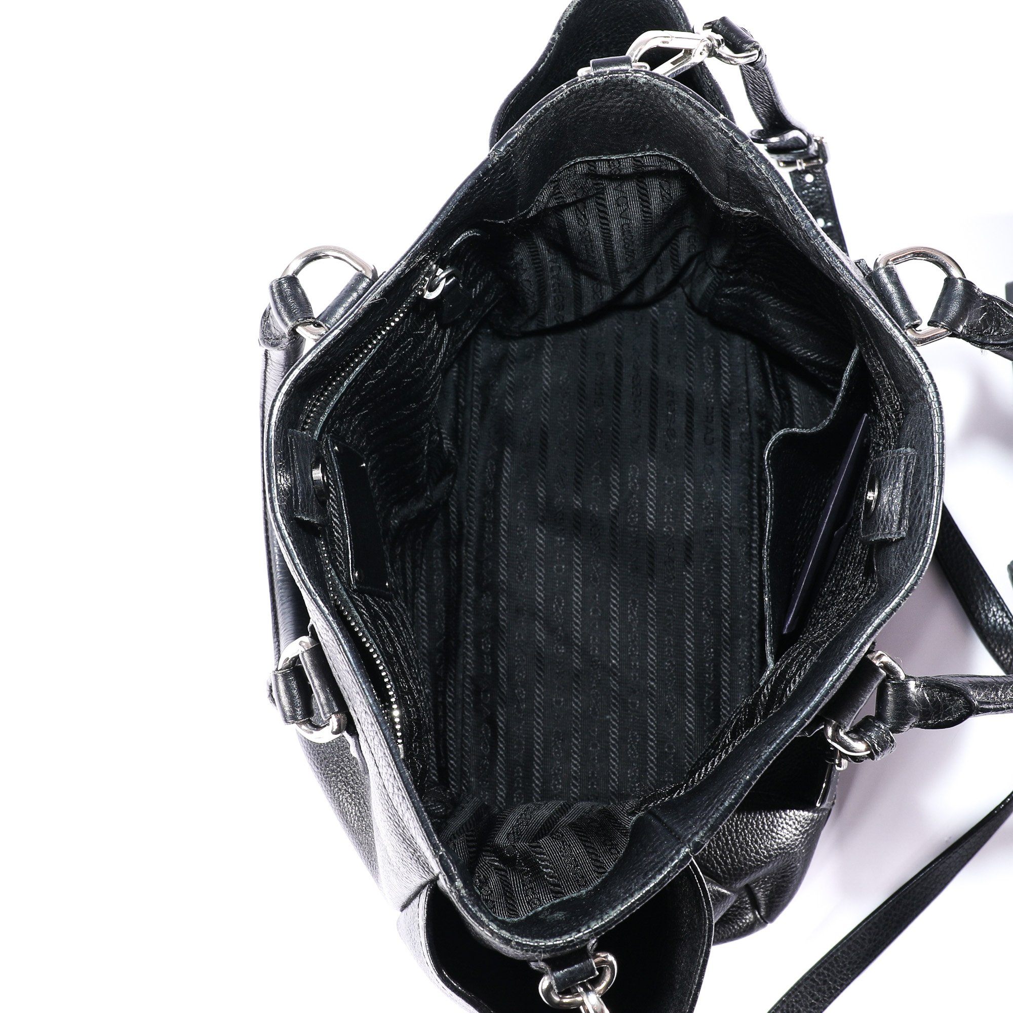 Prada Vitello Daino Side Pocket Tote