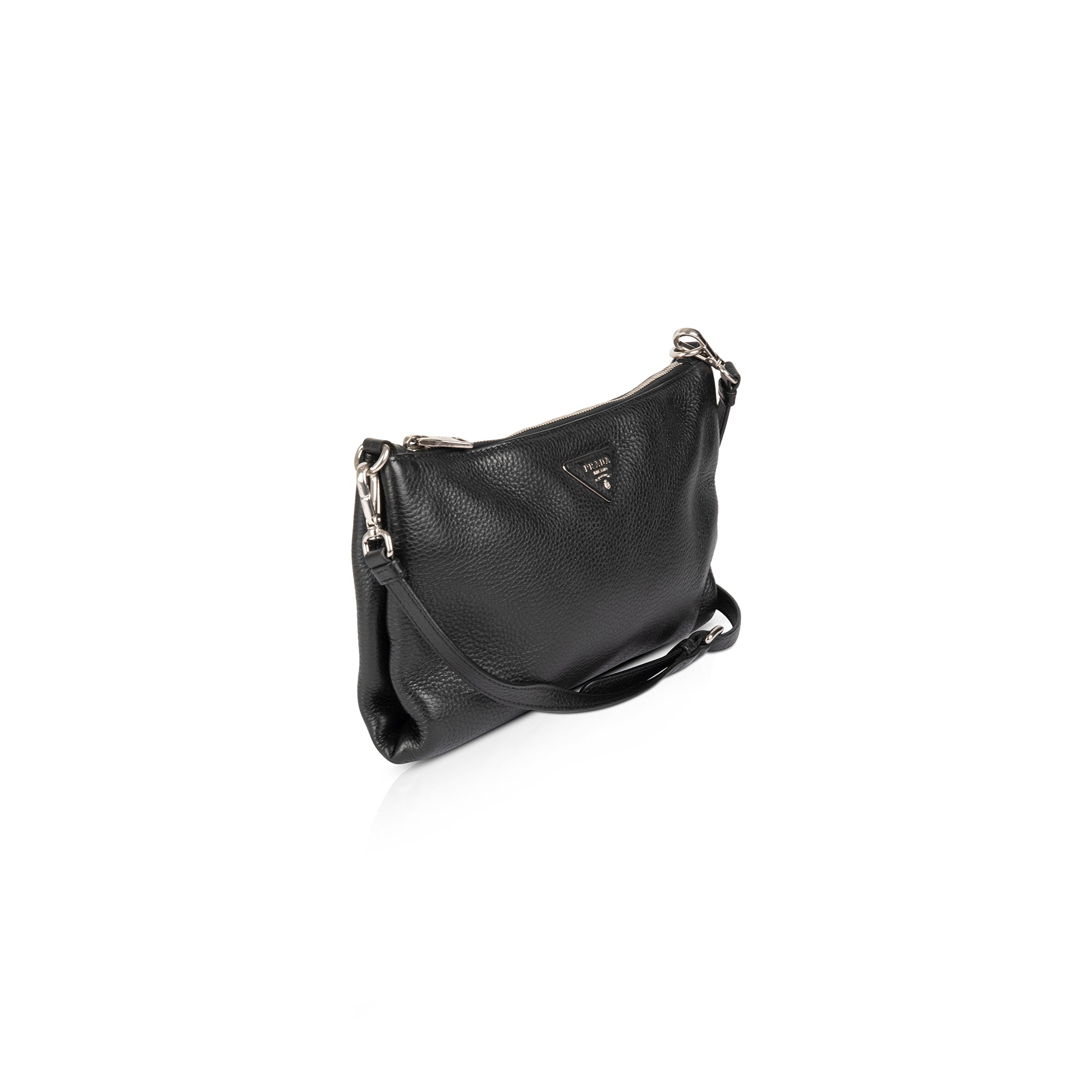 Prada Vitello Daino Zip Crossbody Bag