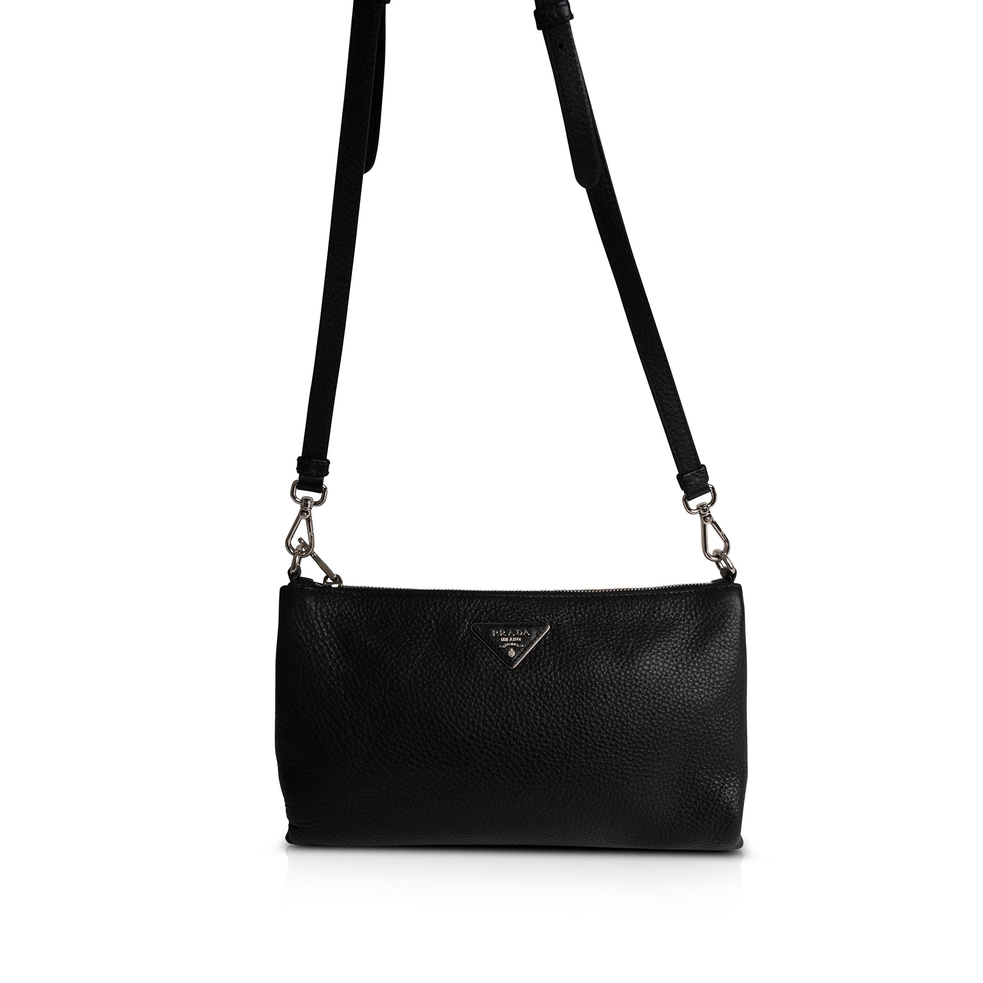 Prada Vitello Daino Zip Crossbody Bag – OLIVER'S