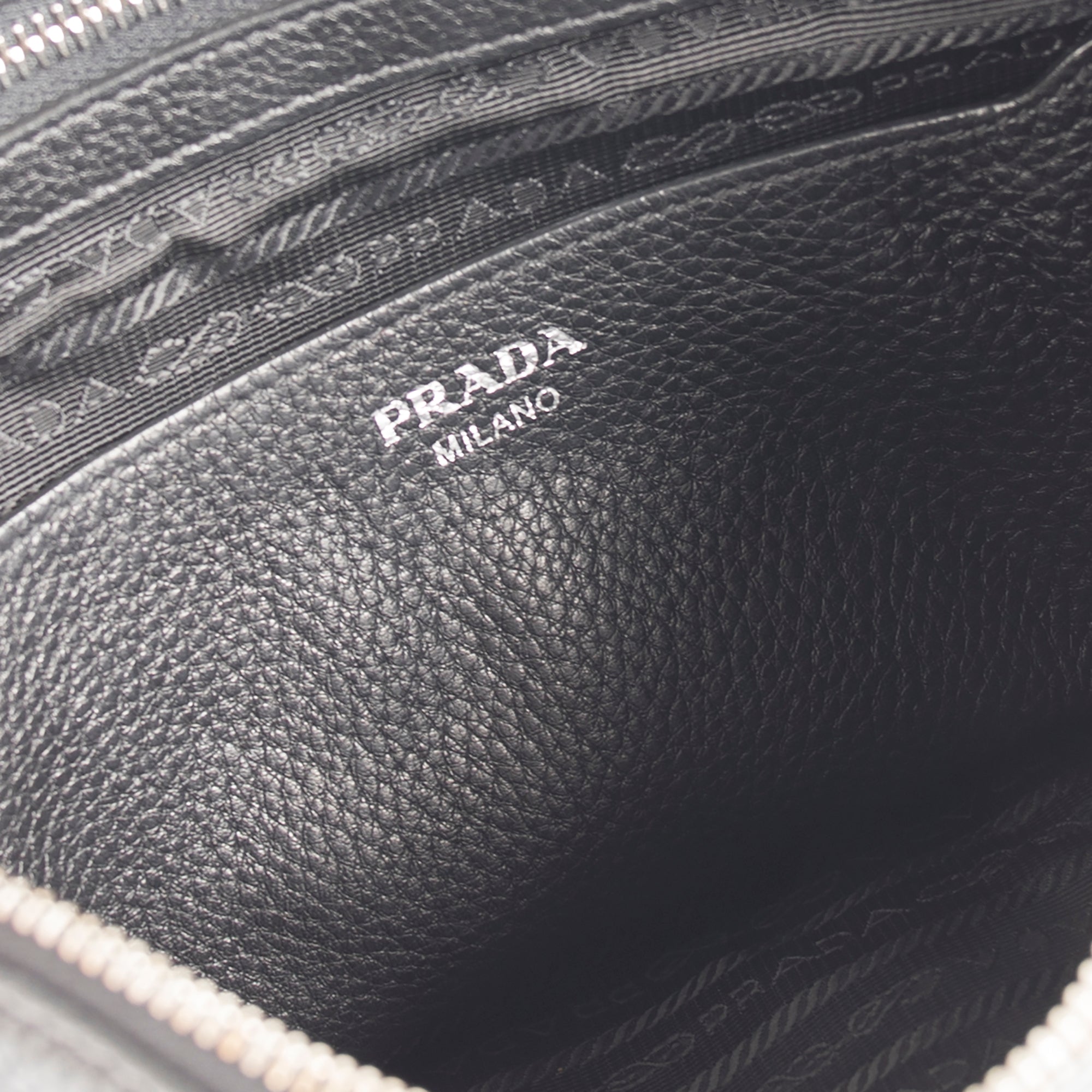 Prada Vitello Daino Zip Crossbody Bag