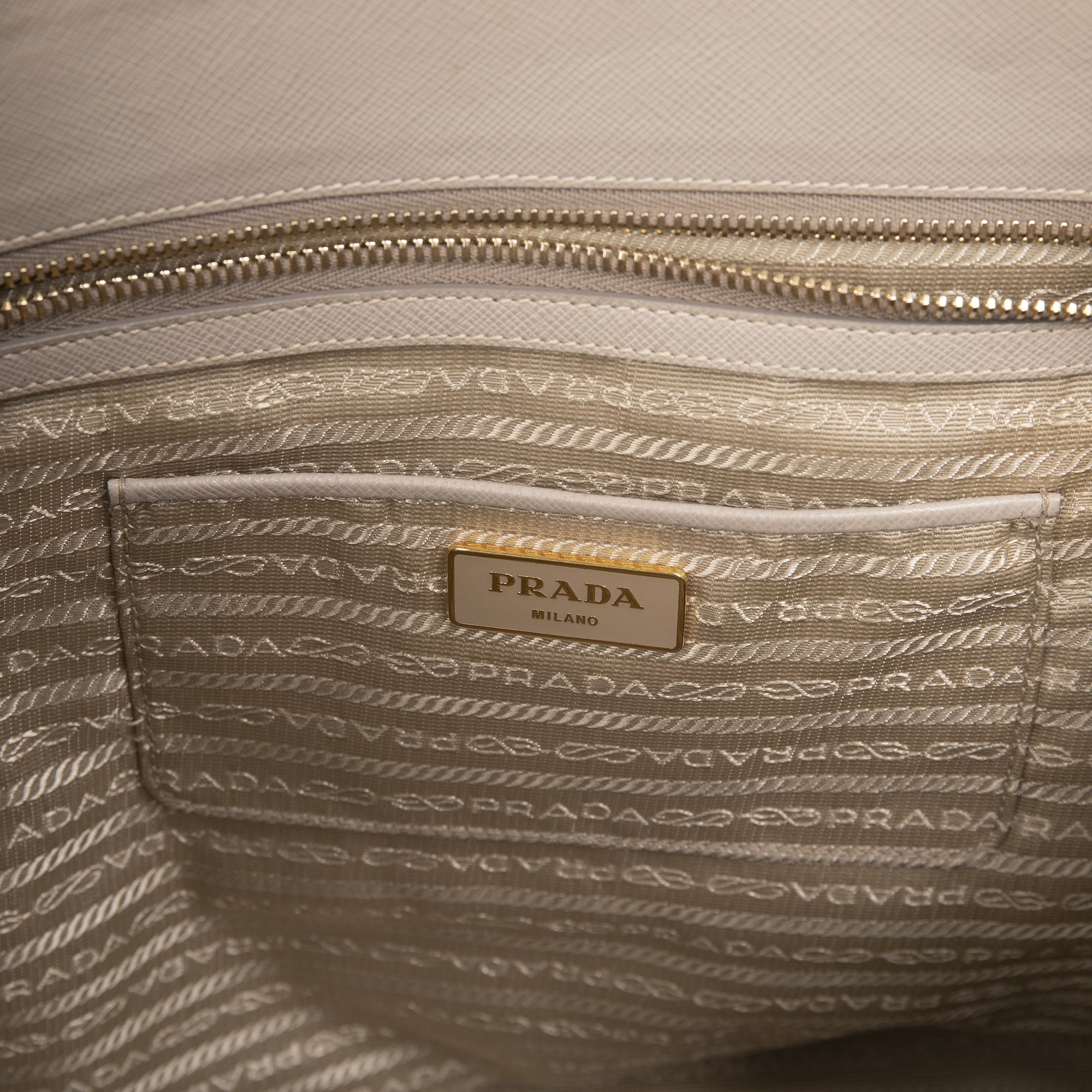 Prada XL Saffiano Lux Double Zip Tote