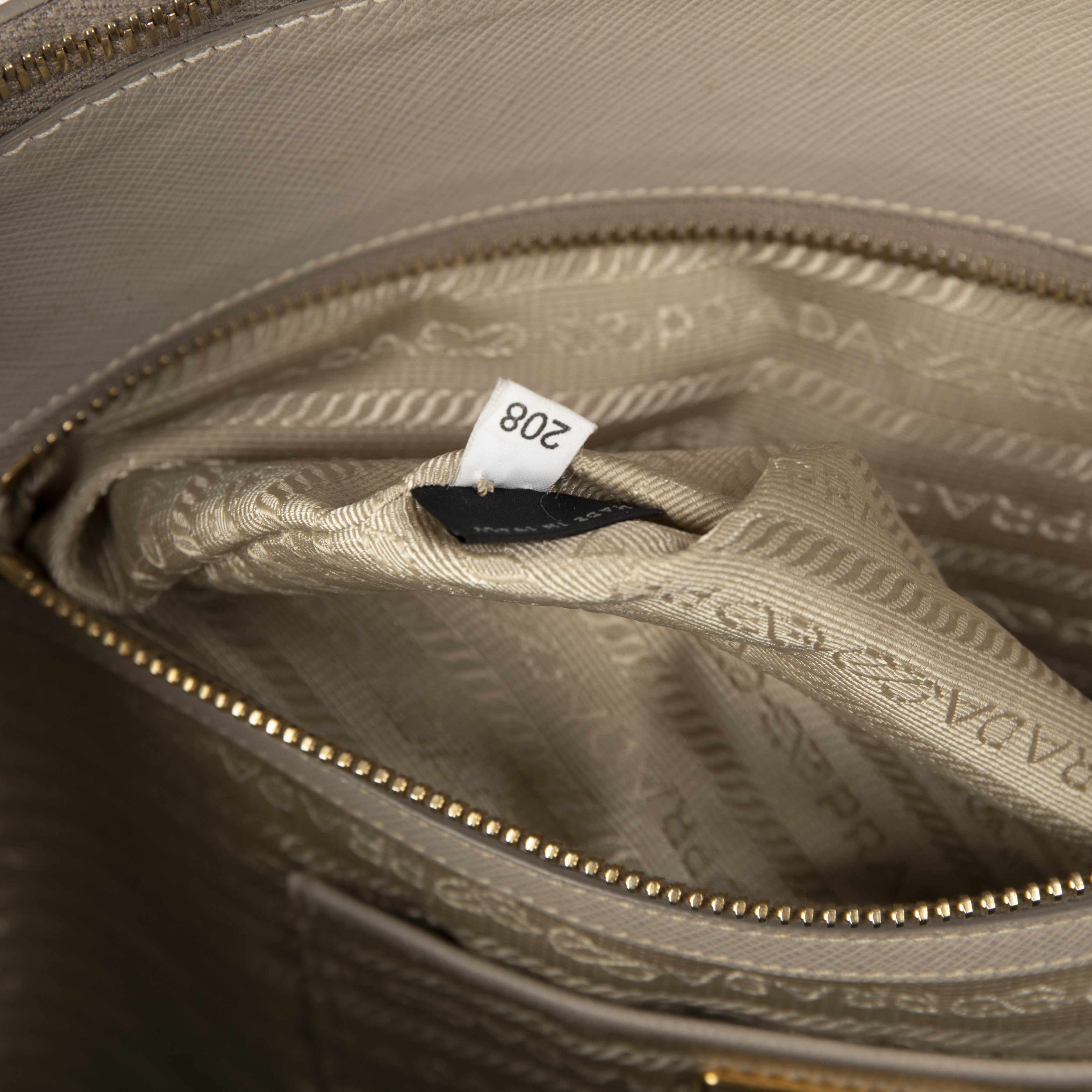 Prada XL Saffiano Lux Double Zip Tote