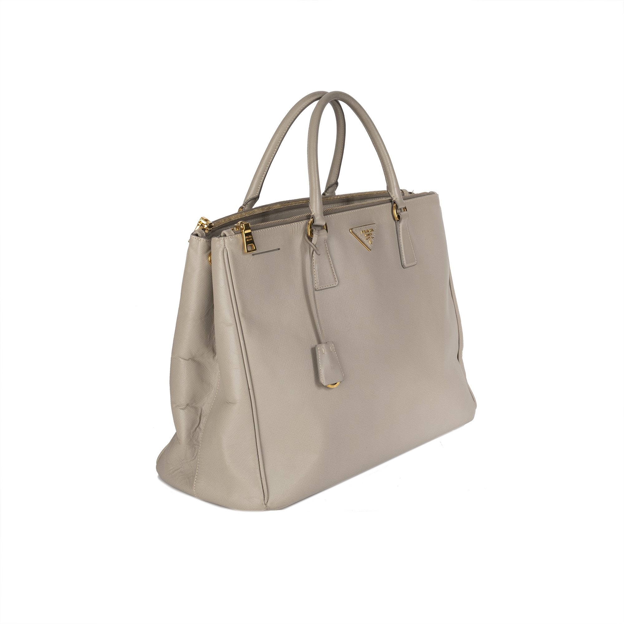 Prada XL Saffiano Lux Double Zip Tote