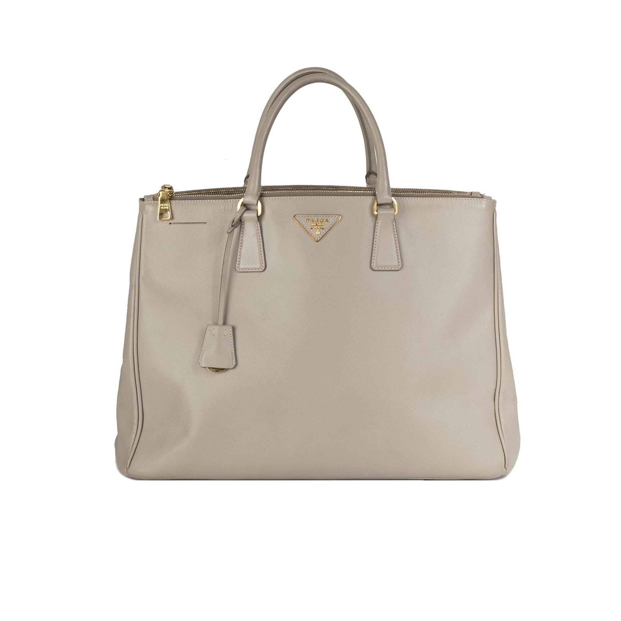 Prada XL Saffiano Lux Double Zip Tote