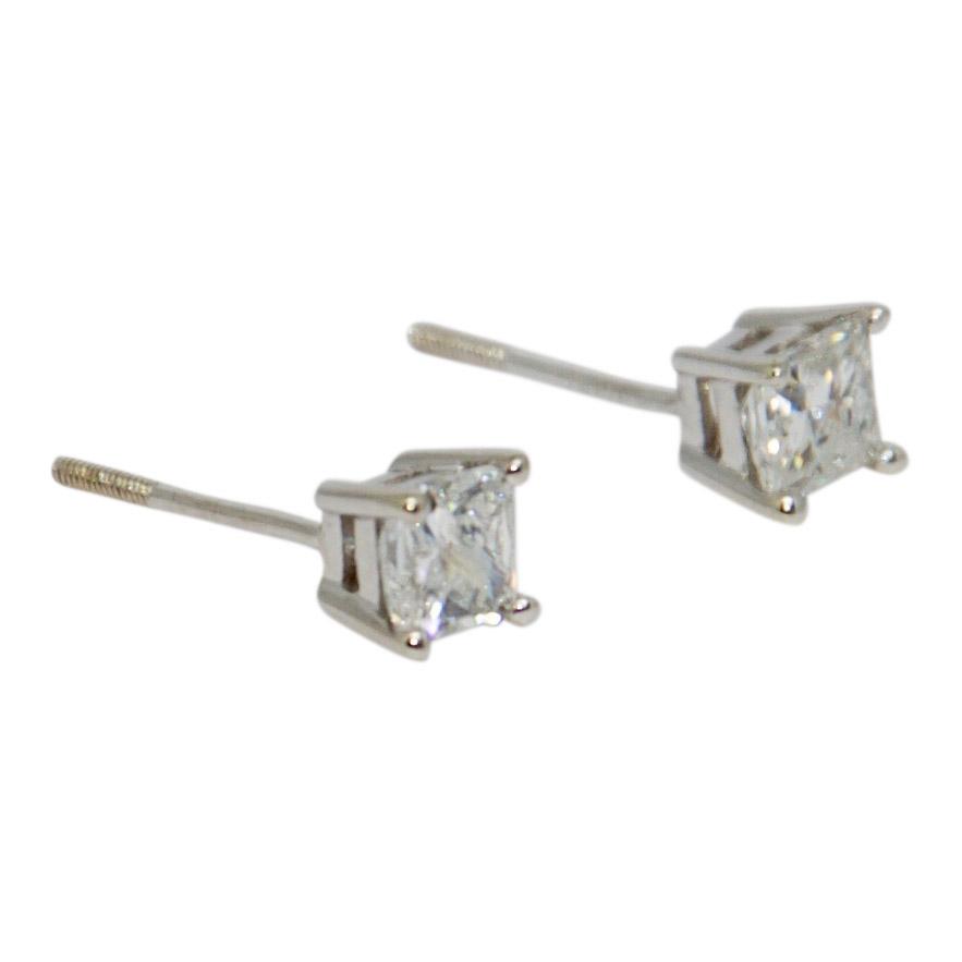 Princess Cut Diamond Stud Earrings