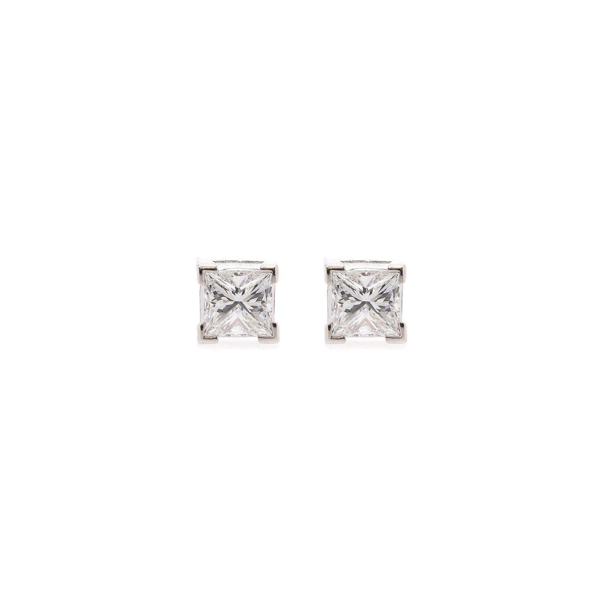 Princess Cut Diamond Stud Earrings