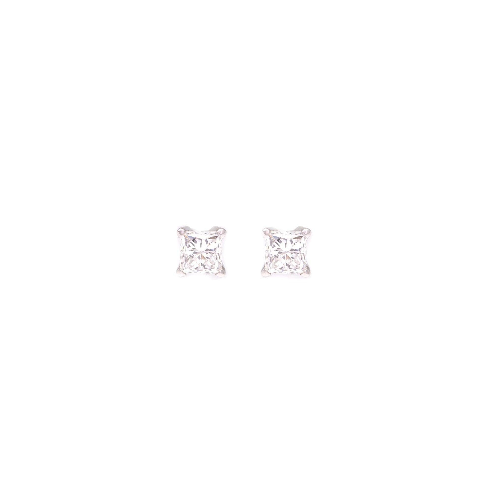 Princess Cut Diamond Stud Earrings