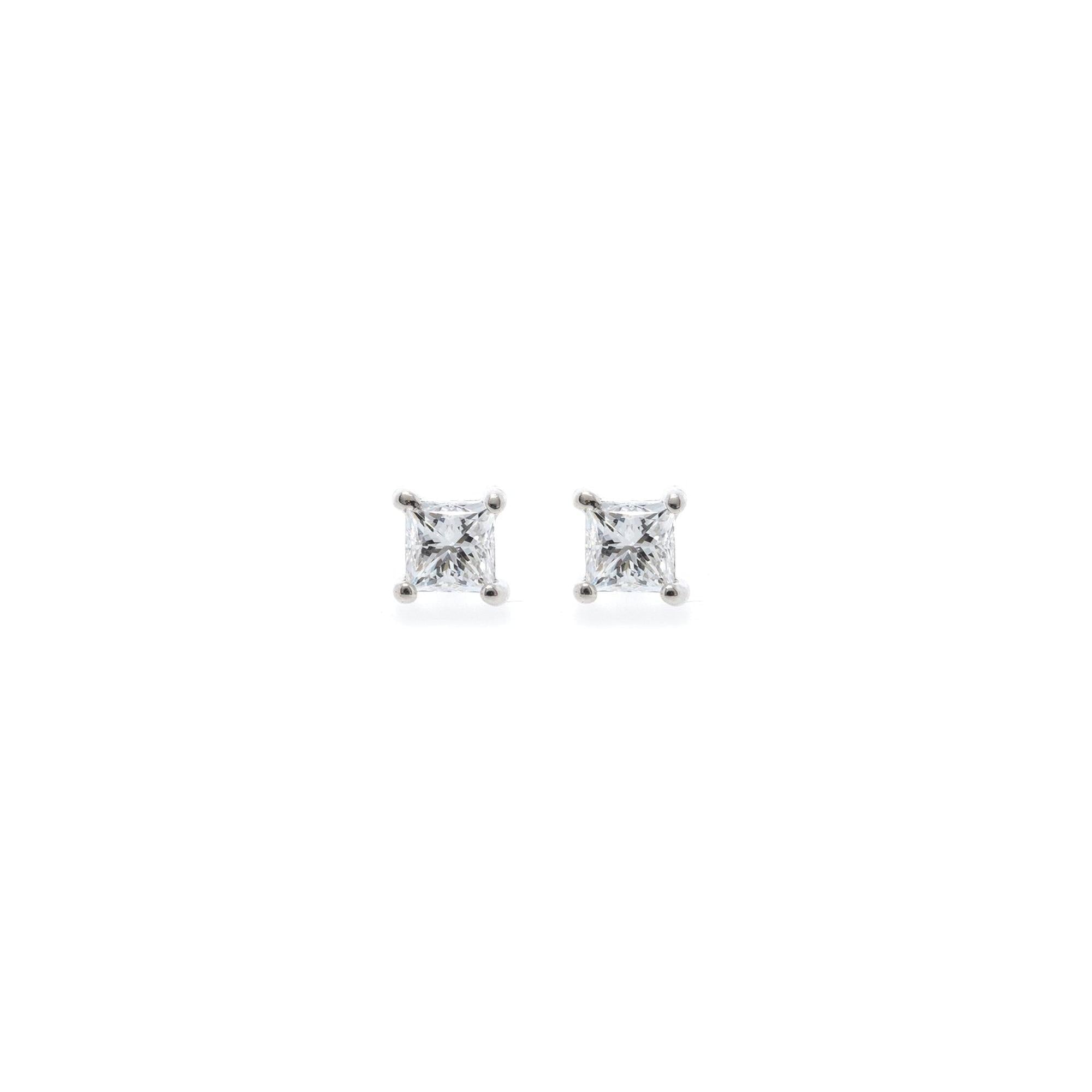 Princess Cut Diamond Stud Earrings