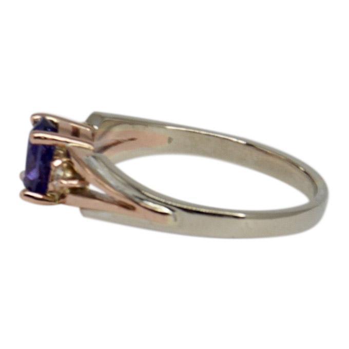 Purple Sapphire and Diamond Ring