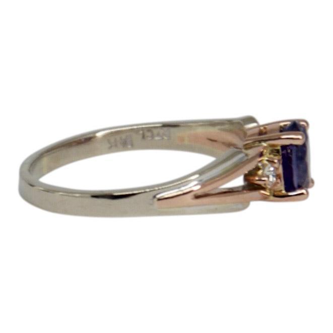 Purple Sapphire and Diamond Ring
