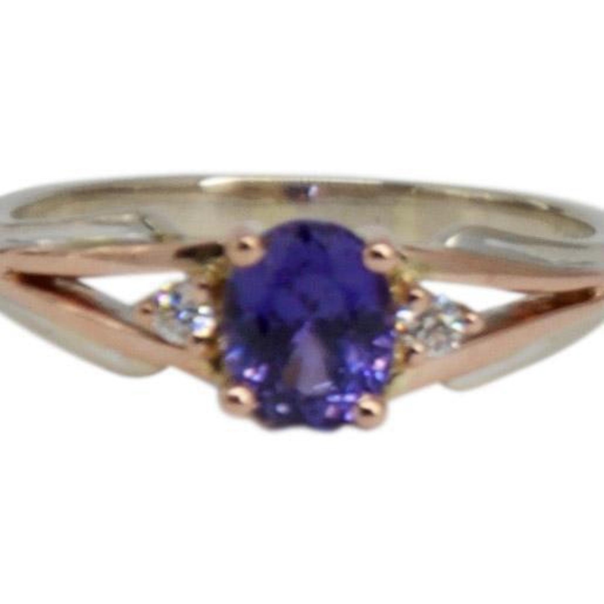 Purple Sapphire and Diamond Ring