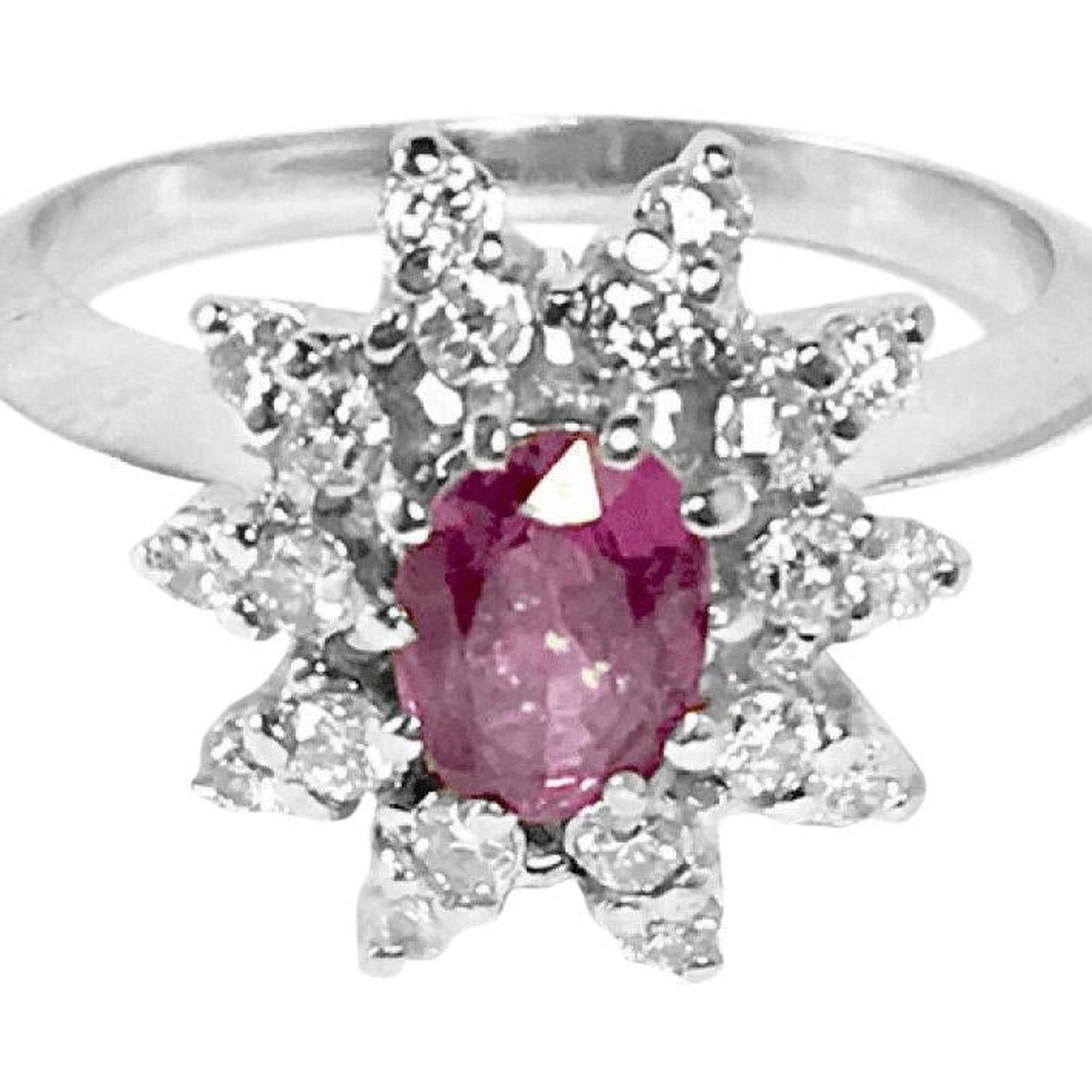 Purple Sapphire and Diamond Ring
