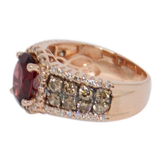 Pyrope Garnet and Diamond Cocktail Ring