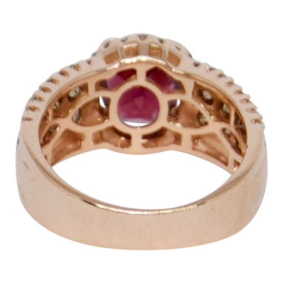 Pyrope Garnet and Diamond Cocktail Ring