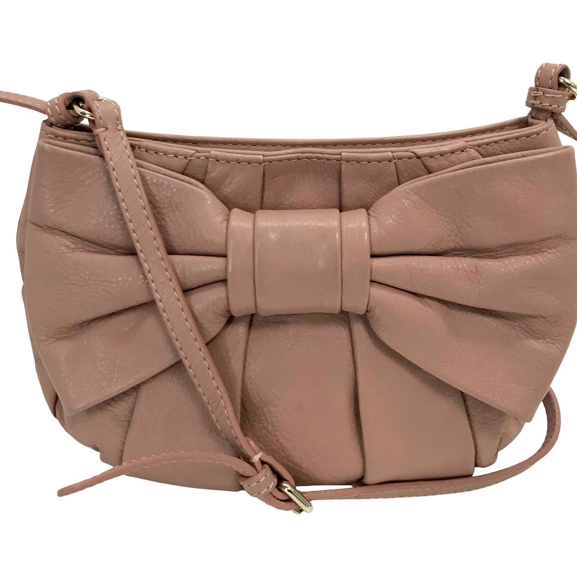 Red Valentino Leather Bow-Accented Crossbody Bag