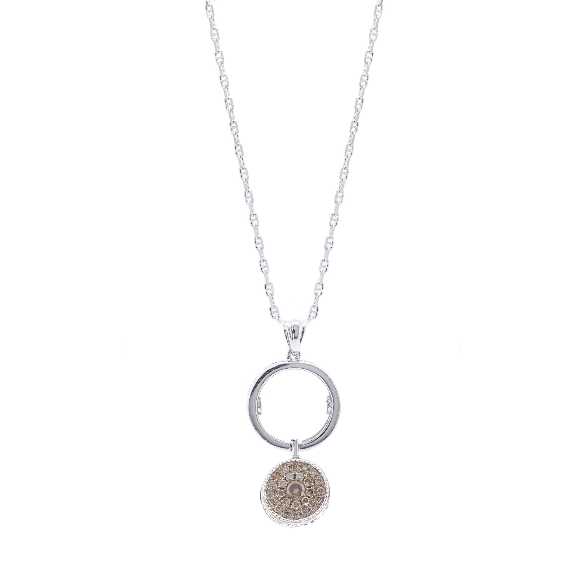 Reversible Diamond Pendant Necklace