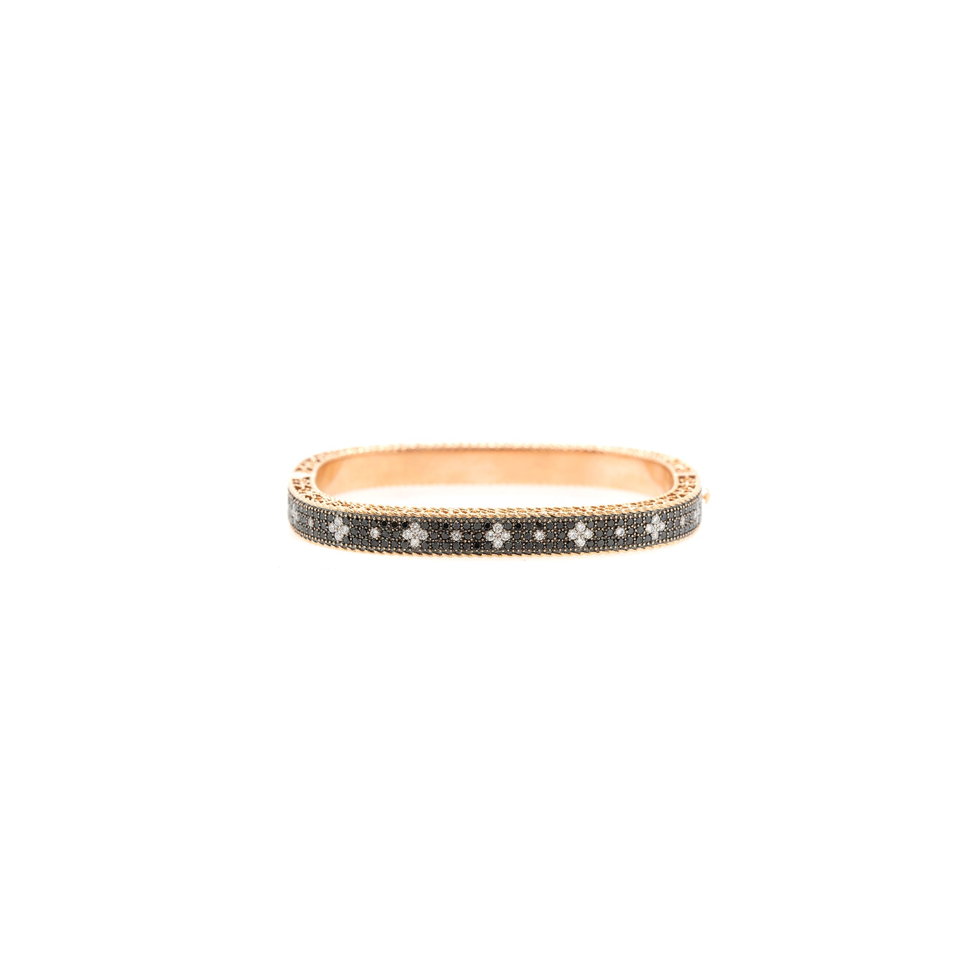 Roberto Coin 18k Rose Gold Diamond Princess Bangle