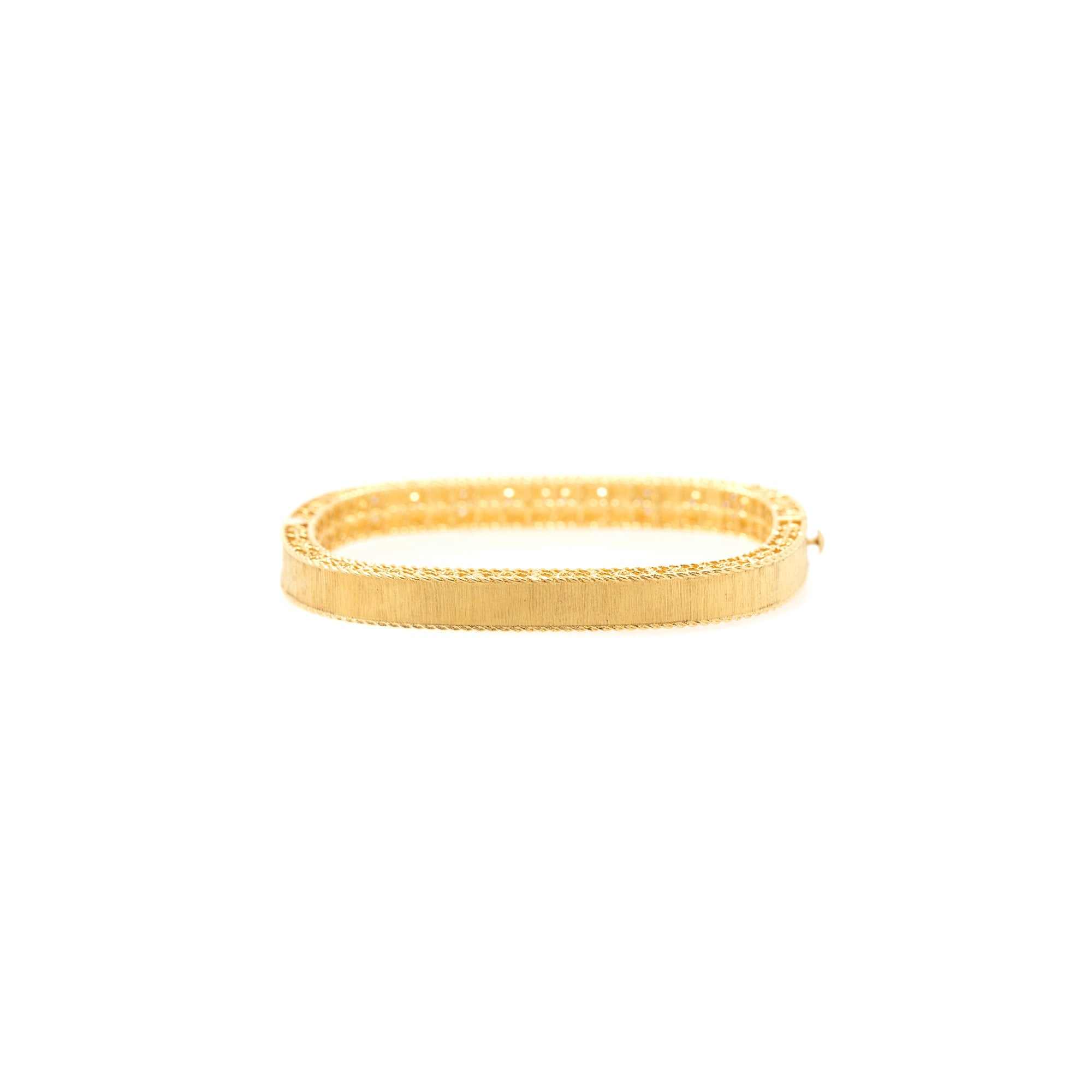 Roberto Coin 18k Yellow Gold Diamond Princess Bangle