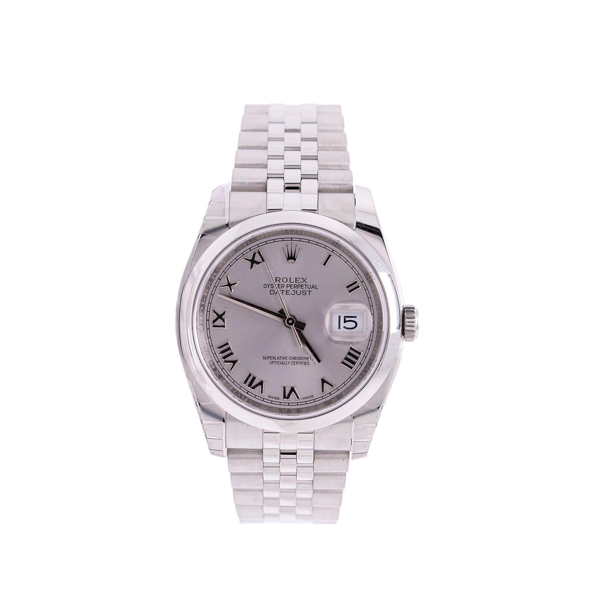 Rolex Datejust 36 mm Watch w/ Box & Papers