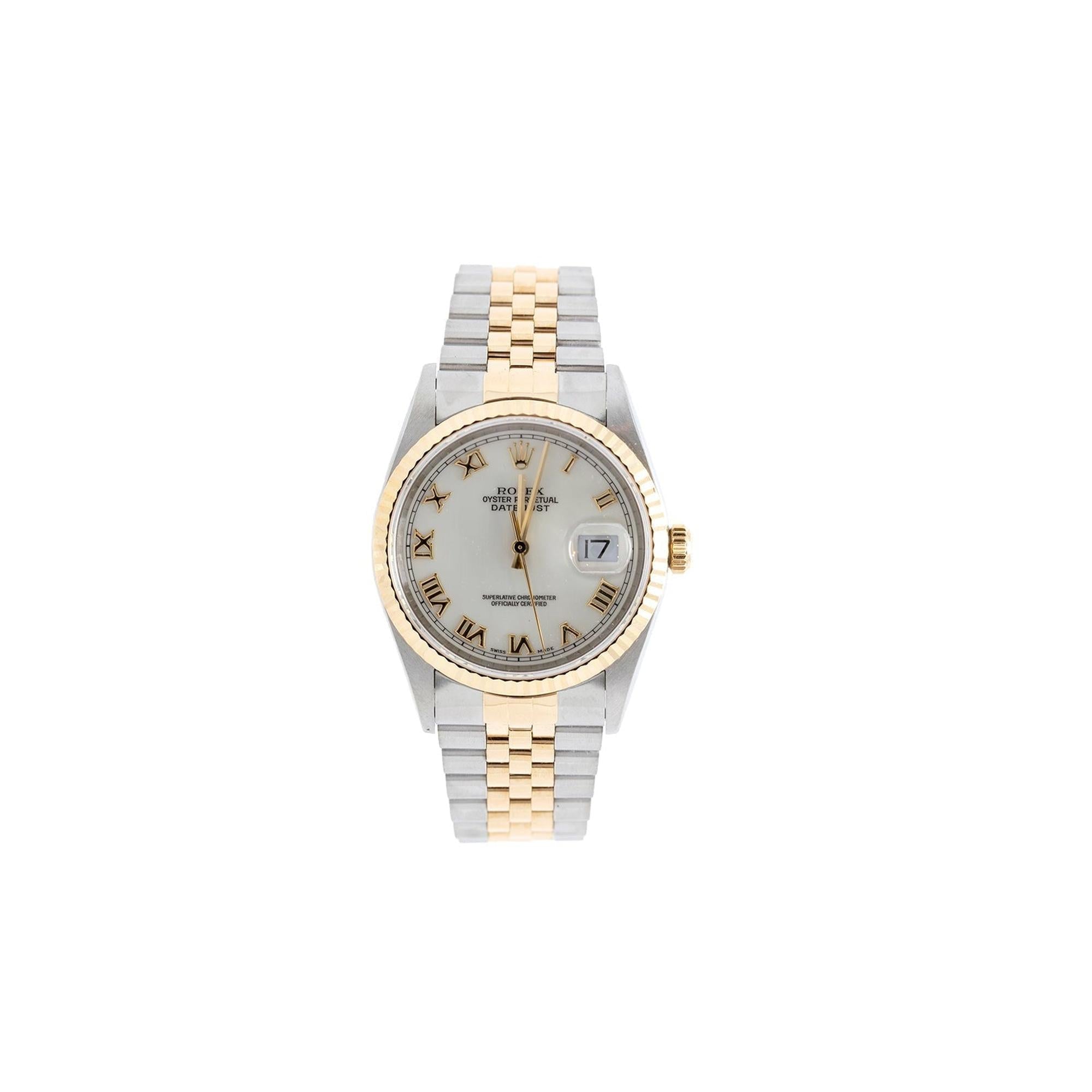 Rolex Two-Tone Datejust 36 mm Watch w/ Box & Papers