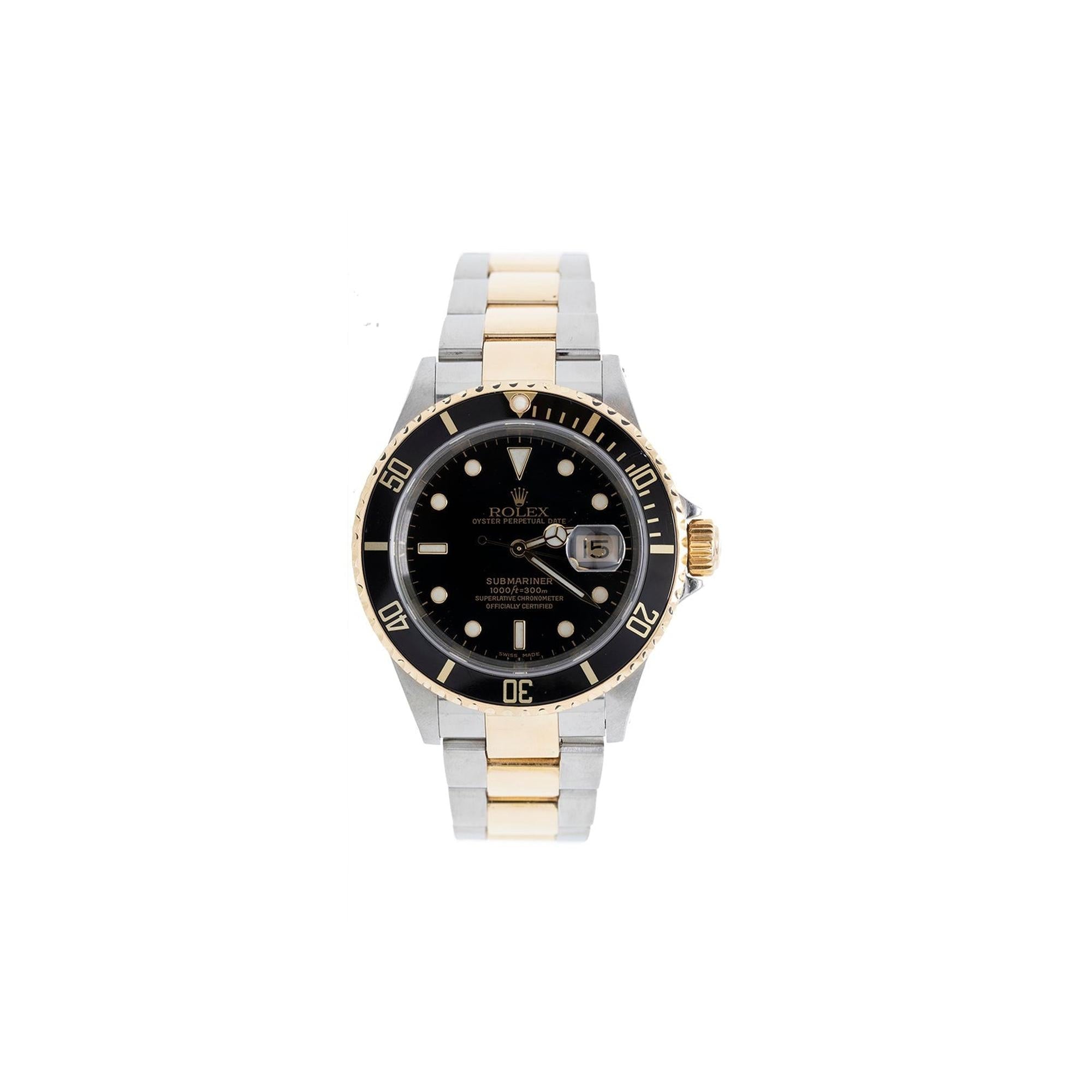 Rolex Two-Tone Submariner Watch w/ Service Papers