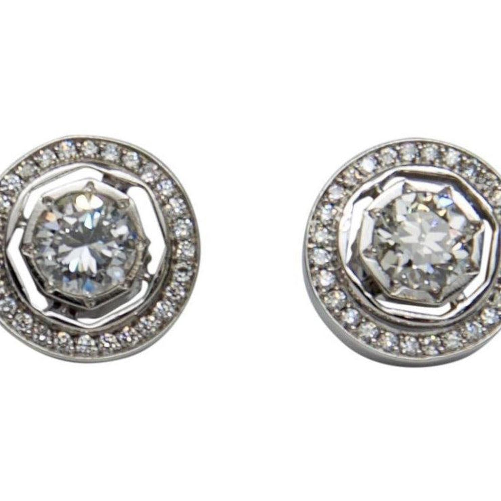 Round Cluster Diamond Earrings