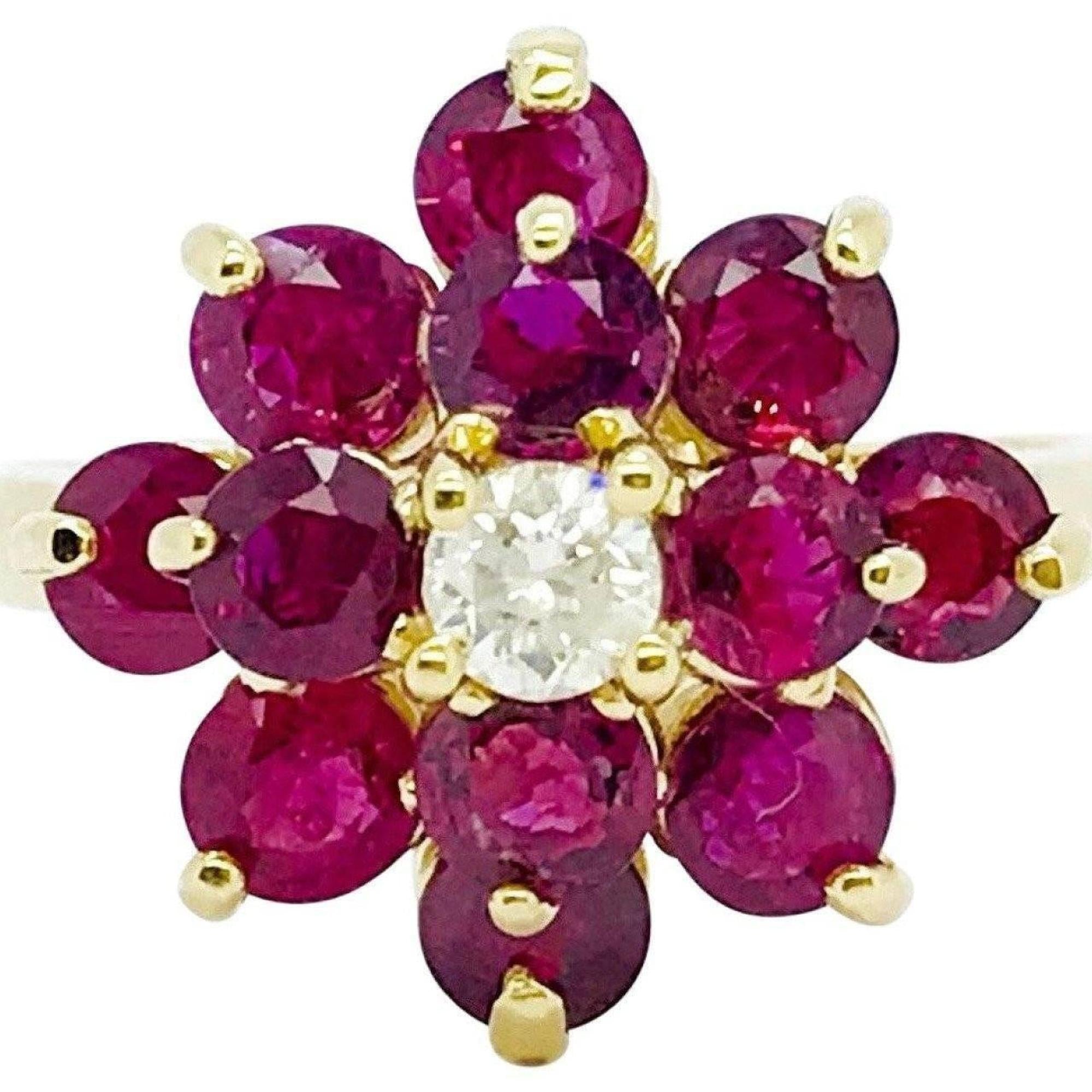 Ruby And Diamond Cocktail Ring
