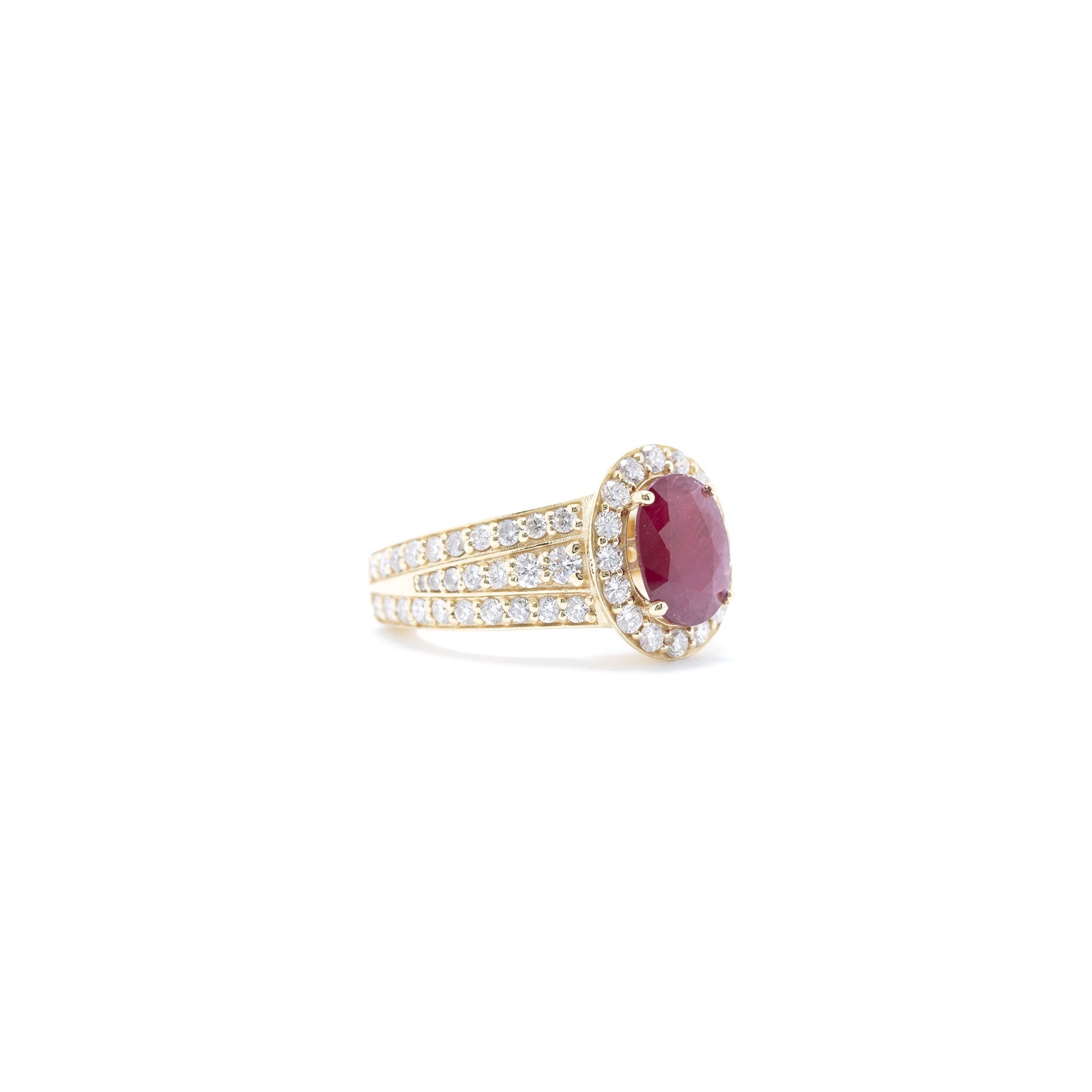 Ruby & Diamond Cocktail Ring