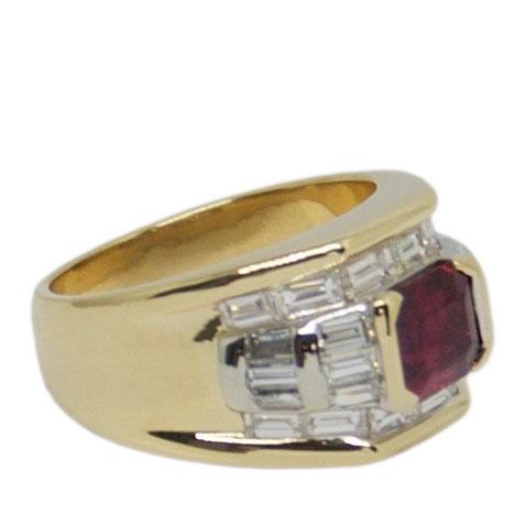 Ruby & Diamond Cocktail Ring