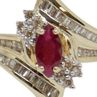 Ruby & Diamond Cocktail Ring