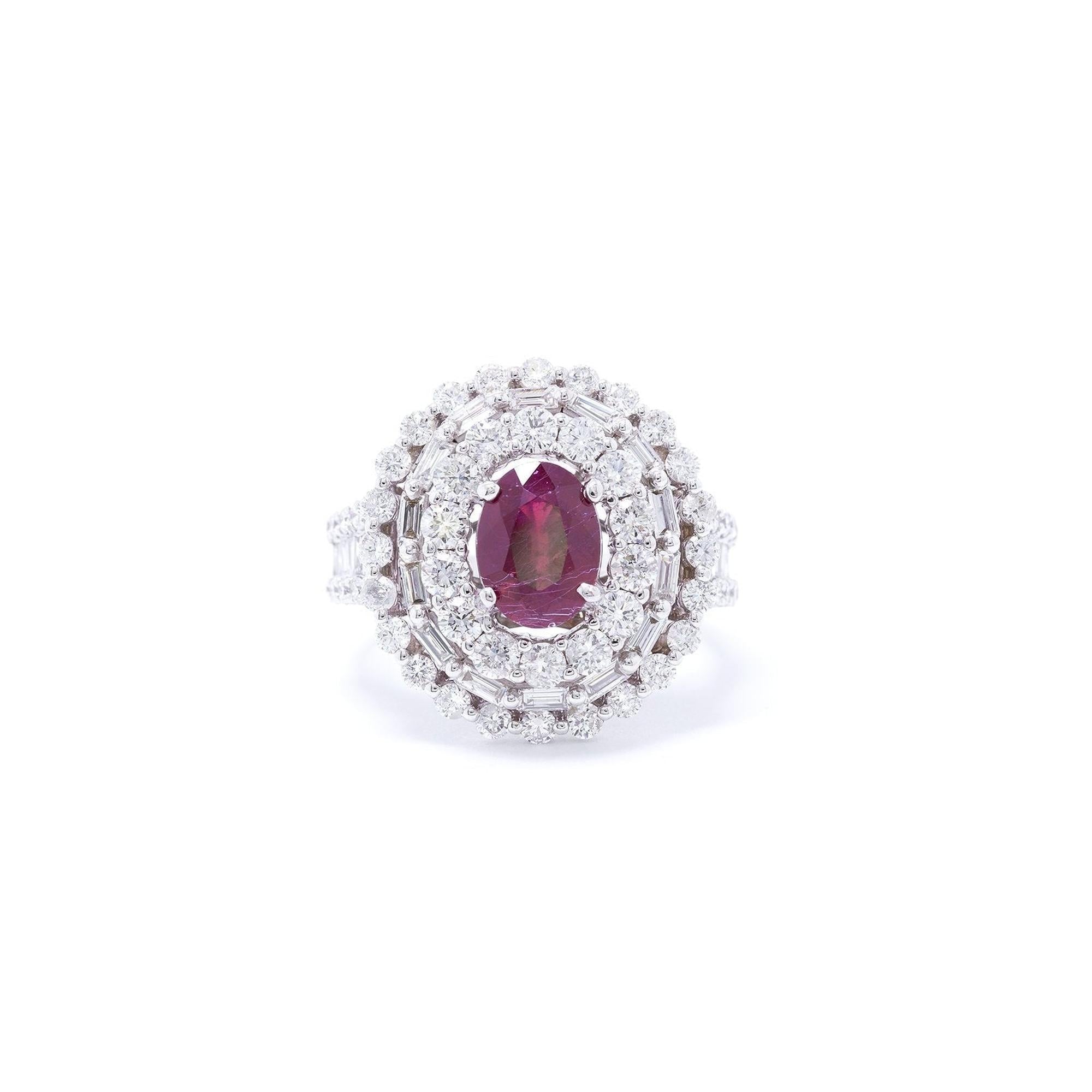 Ruby & Diamond Cocktail Ring