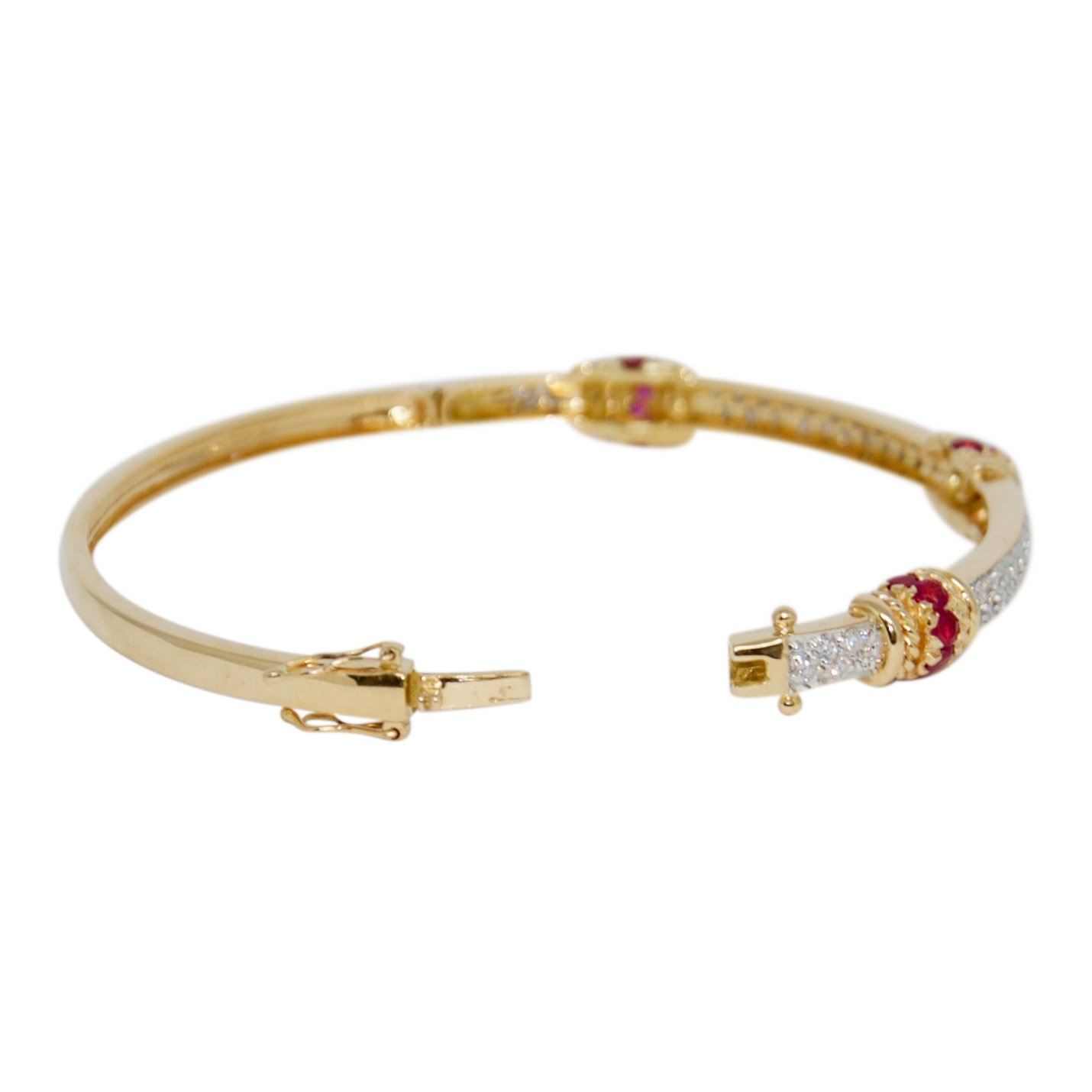 Ruby and Diamond Bangle Bracelet