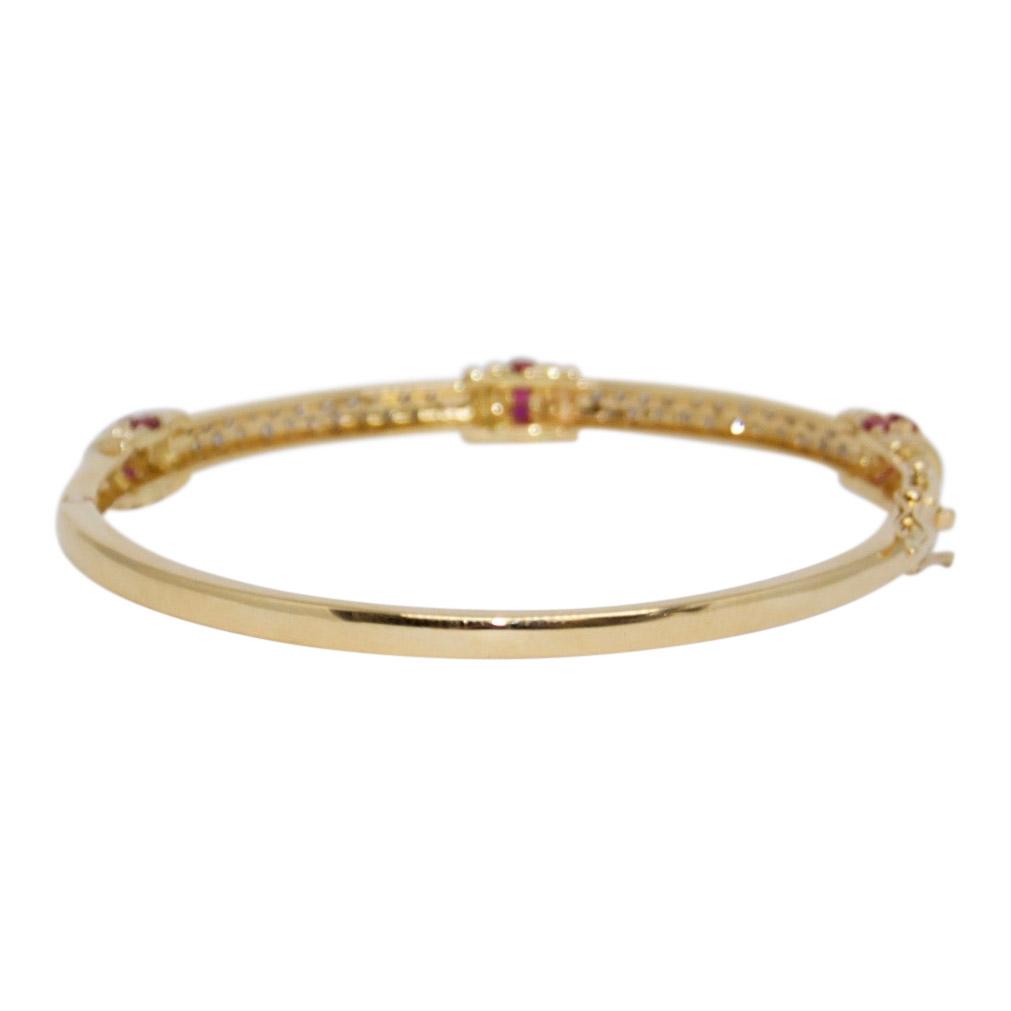 Ruby and Diamond Bangle Bracelet