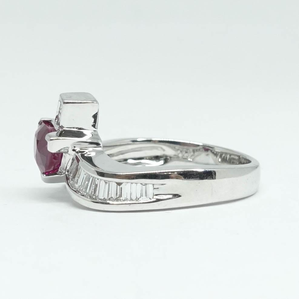 Ruby and Diamond Cocktail Ring