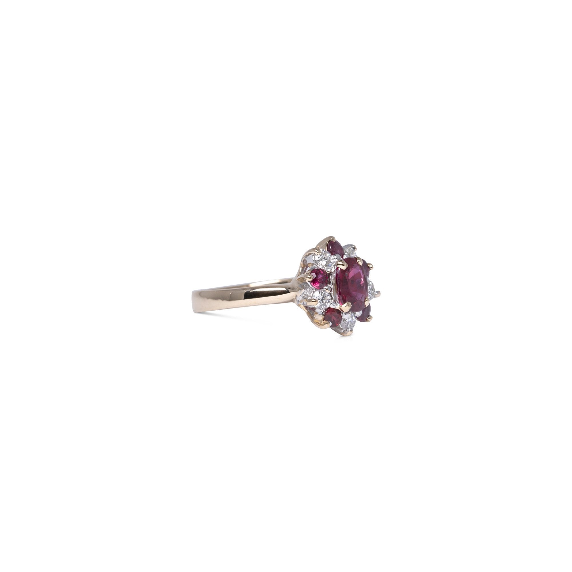 Ruby and Diamond Cocktail Ring