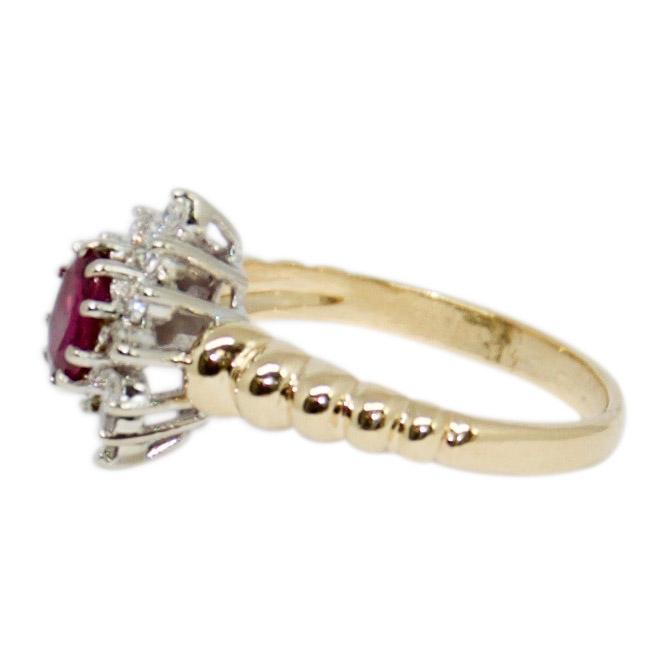 Ruby and Diamond Cocktail Ring
