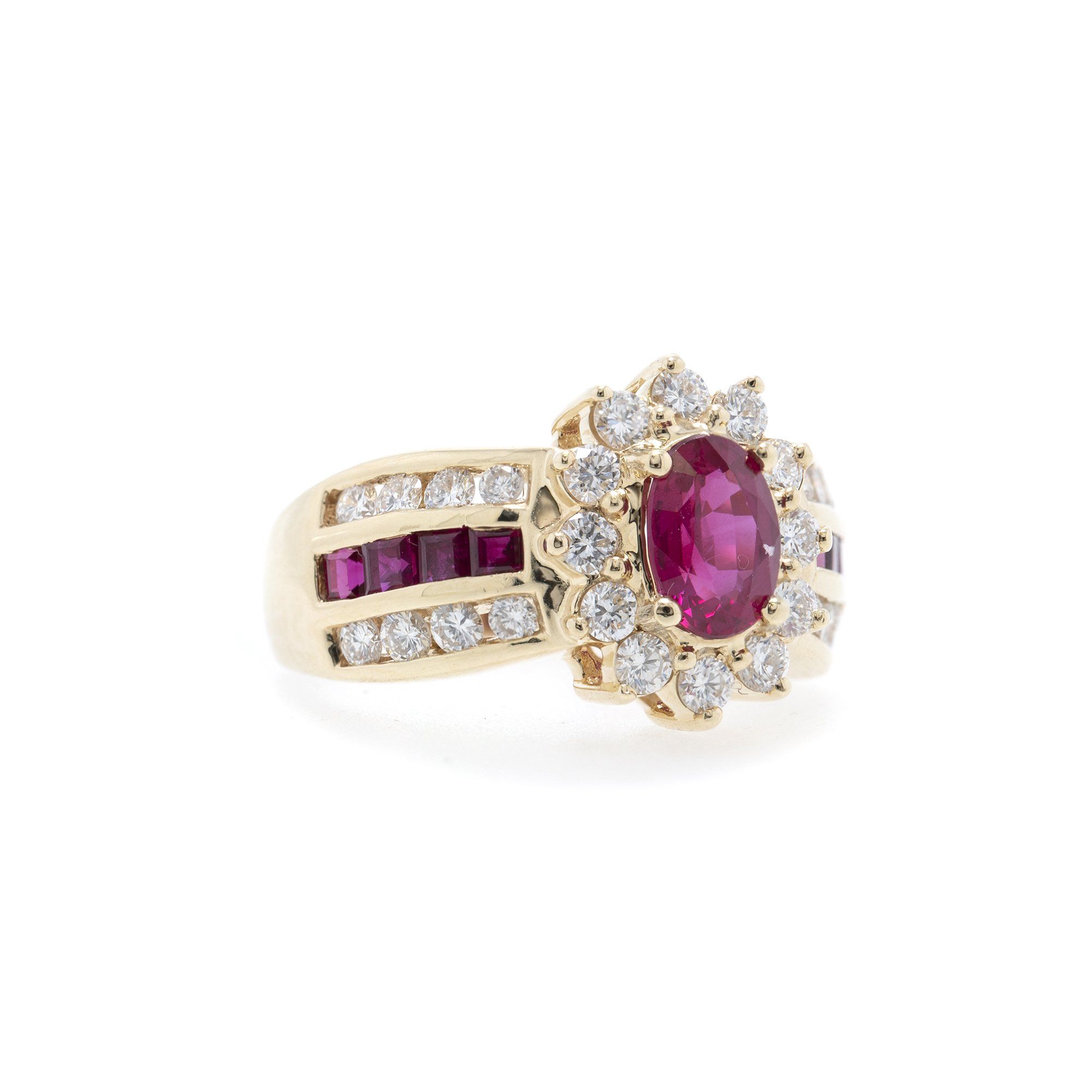 Ruby and Diamond Cocktail Ring