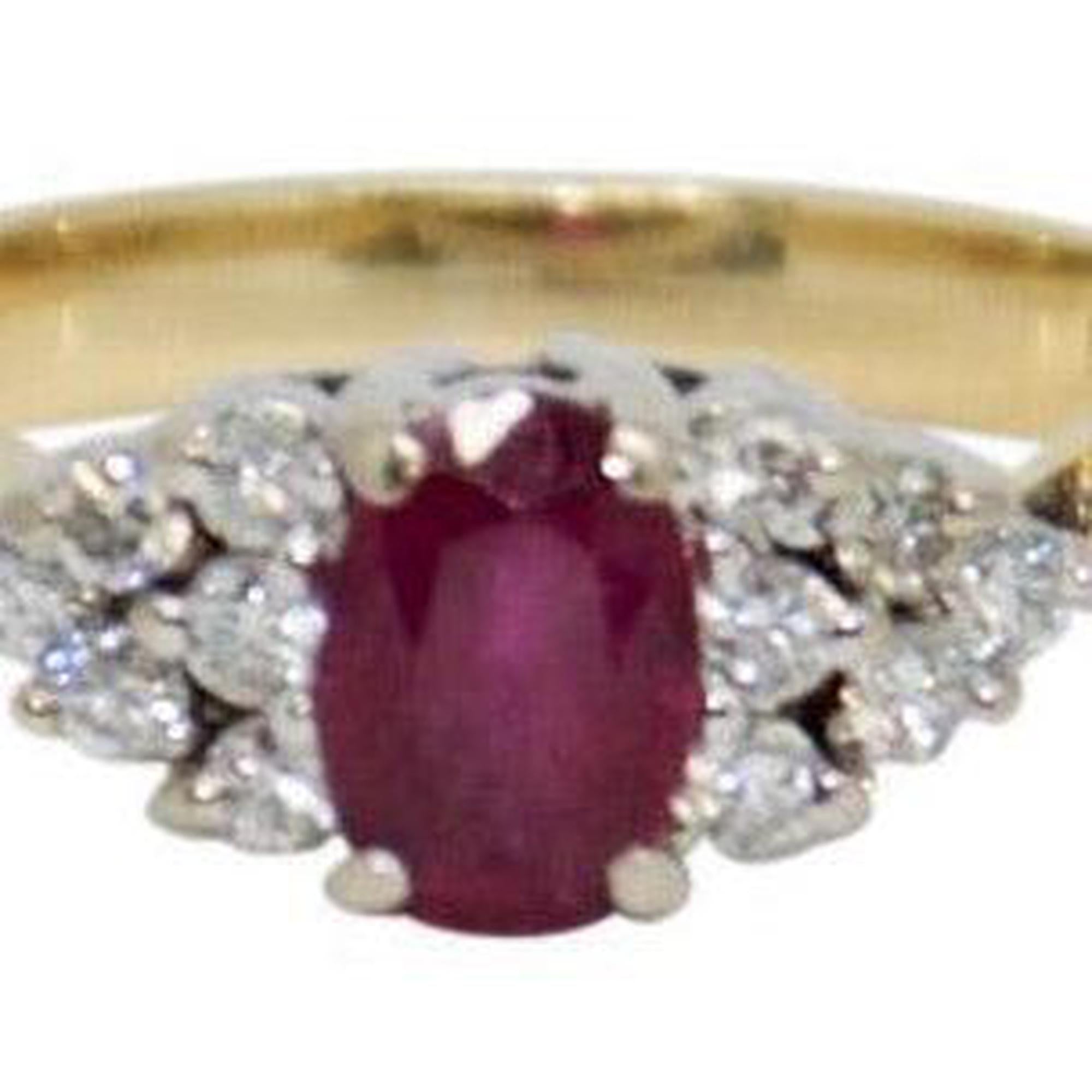 Ruby and Diamond Cocktail Ring