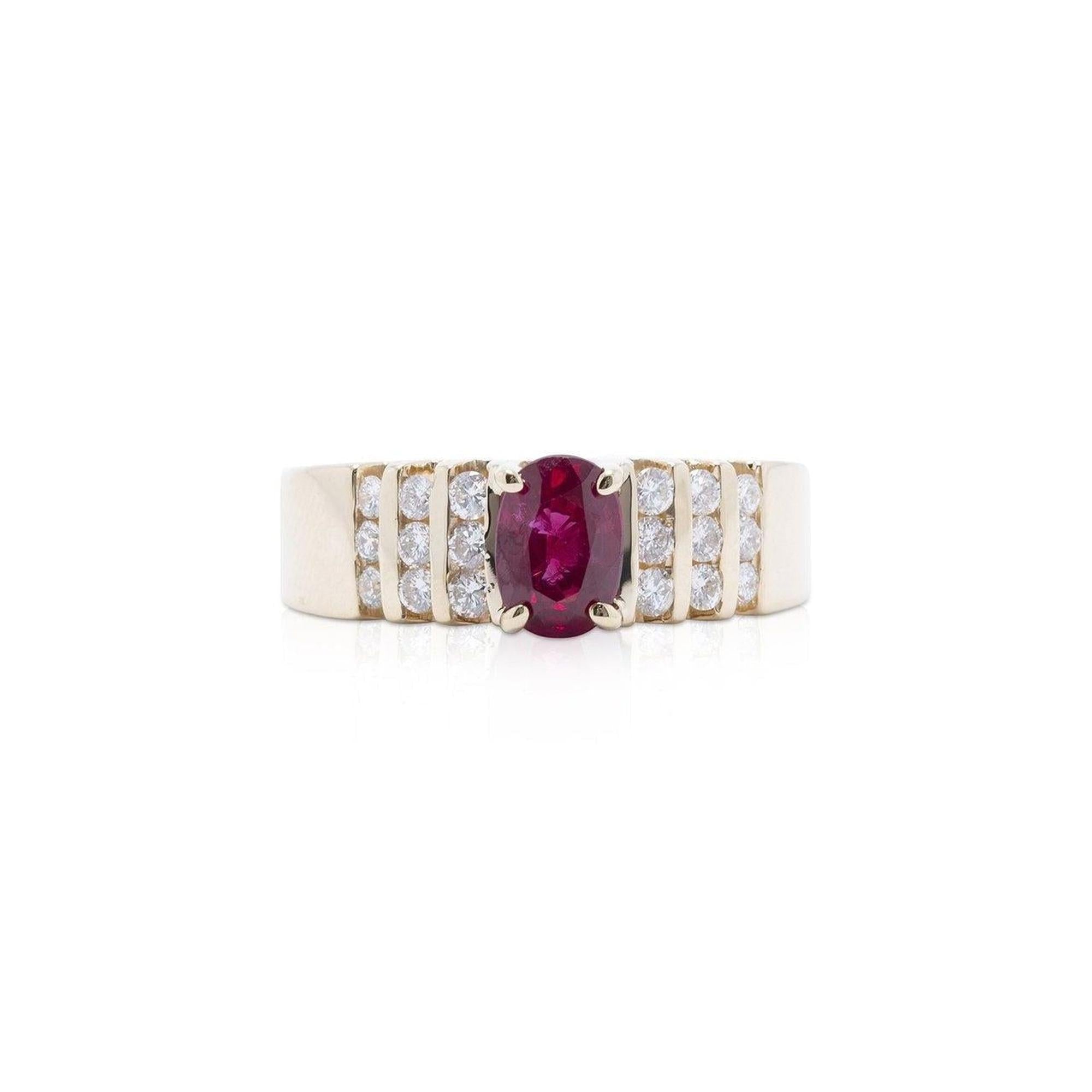 Ruby and Diamond Cocktail Ring