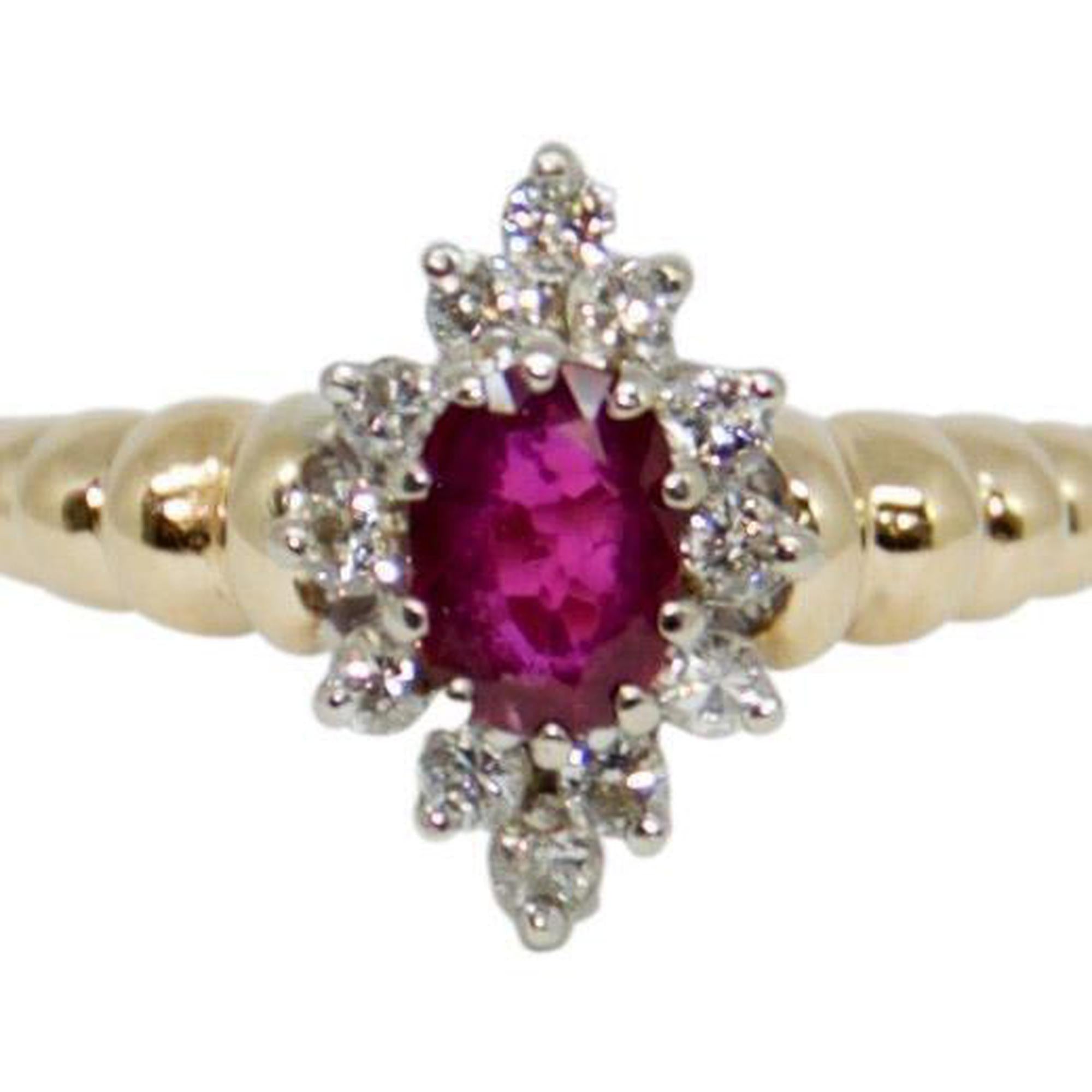 Ruby and Diamond Cocktail Ring